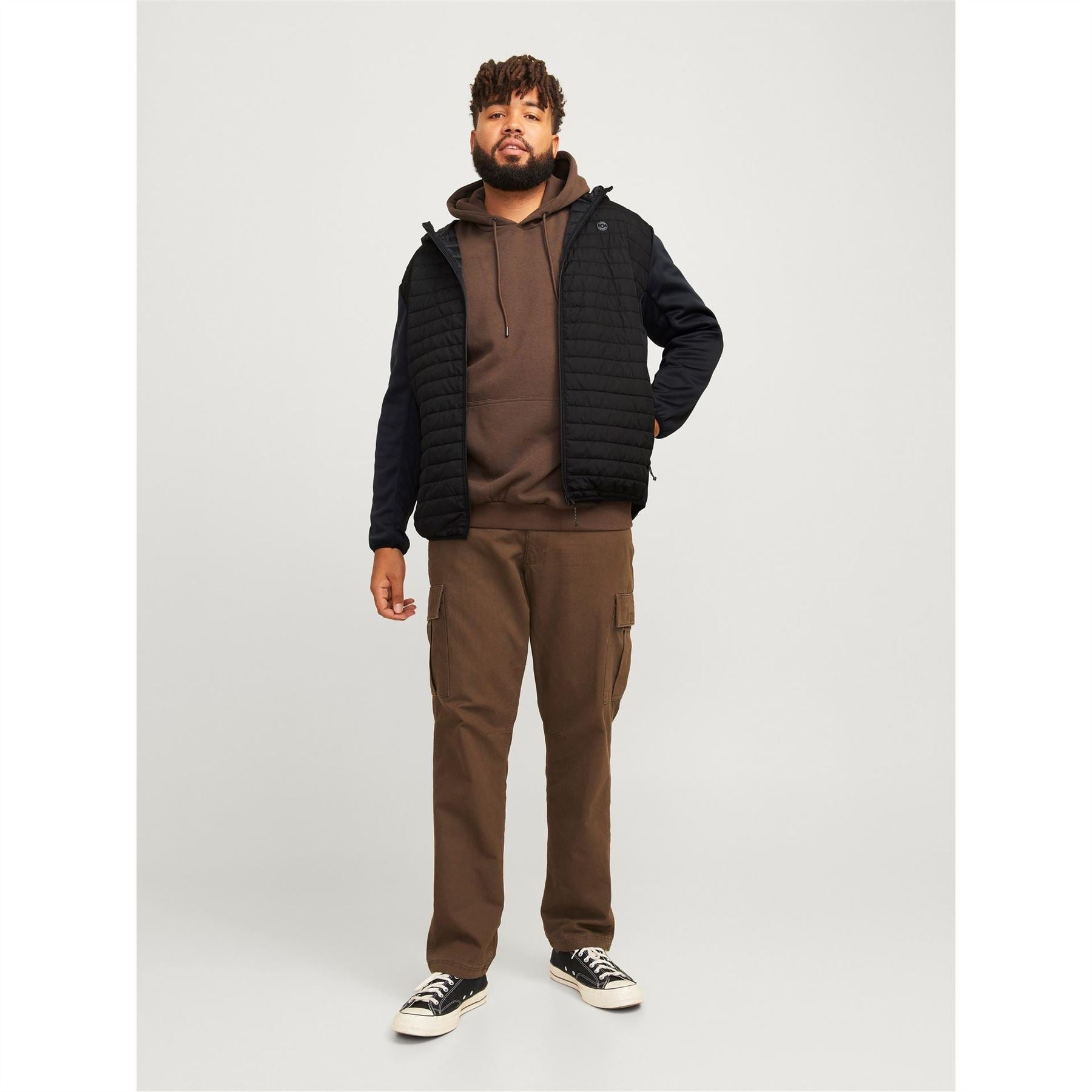 Jack and Jones Mens Multi Quilted Jacket Plus Size