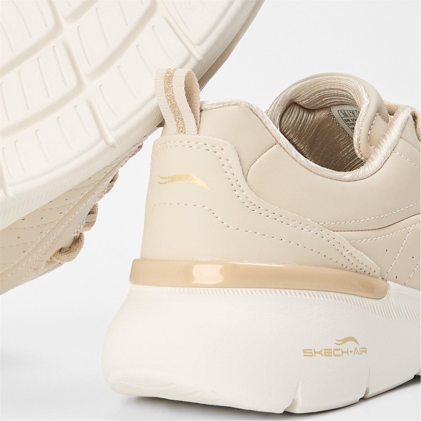 Skechers Womens Duraleather Lace Up W Memory Foam Runners