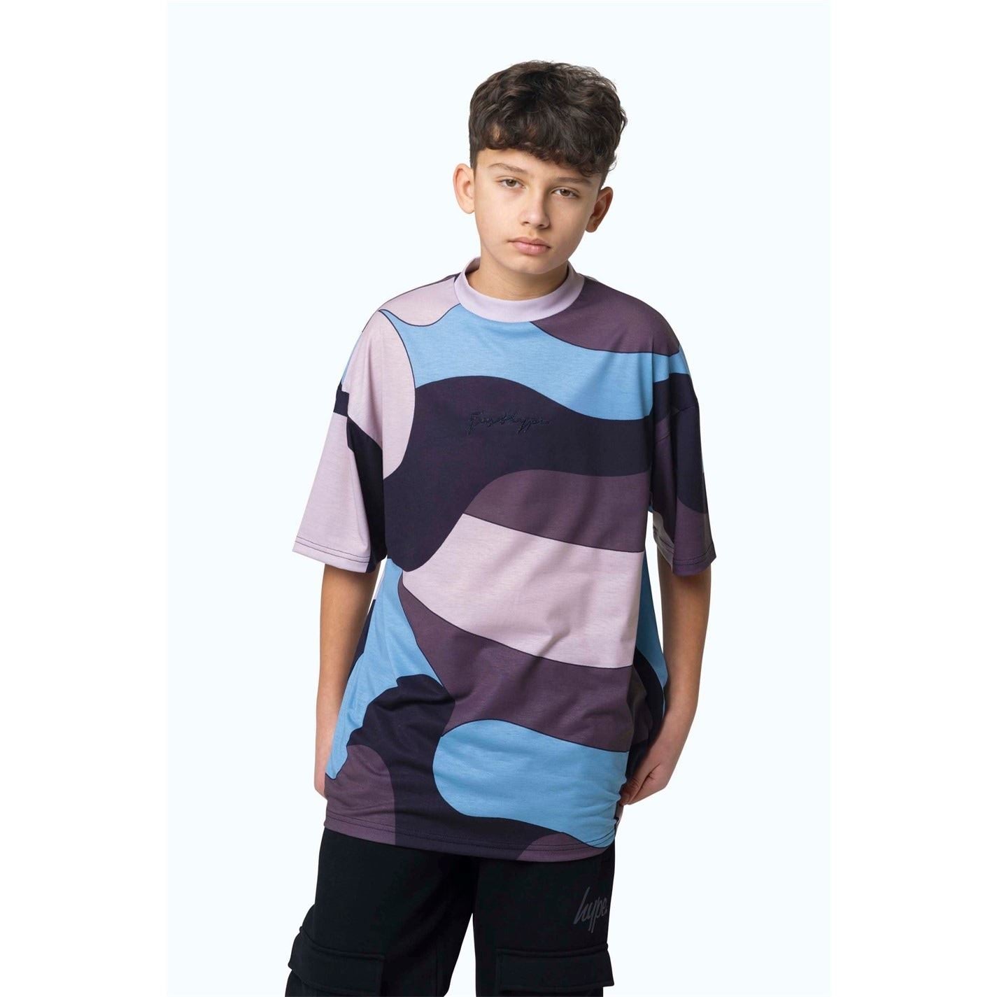 Hype Camo Oversize Fit Crew Neck T-Shirt