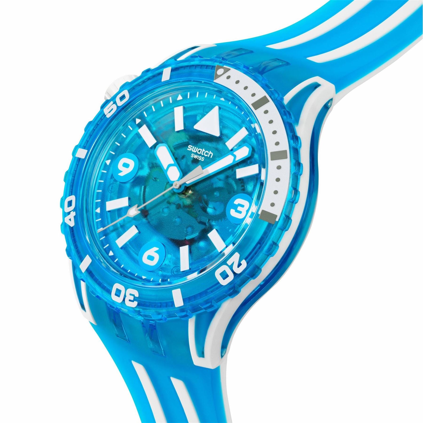 Swatch Scubaqua 52 Rubber Strap Analogue Sport Watch
