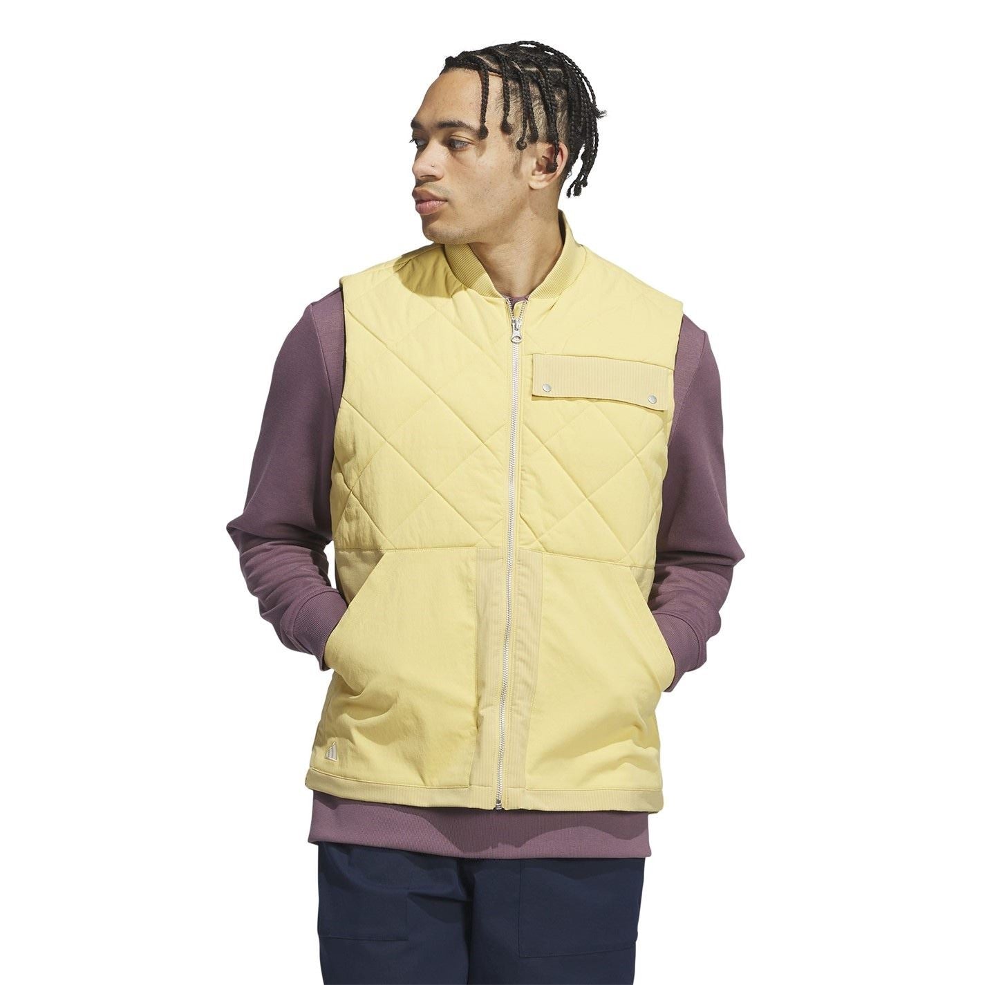 adidas Mens Go To Quilted Dwr Full Zip Vest
