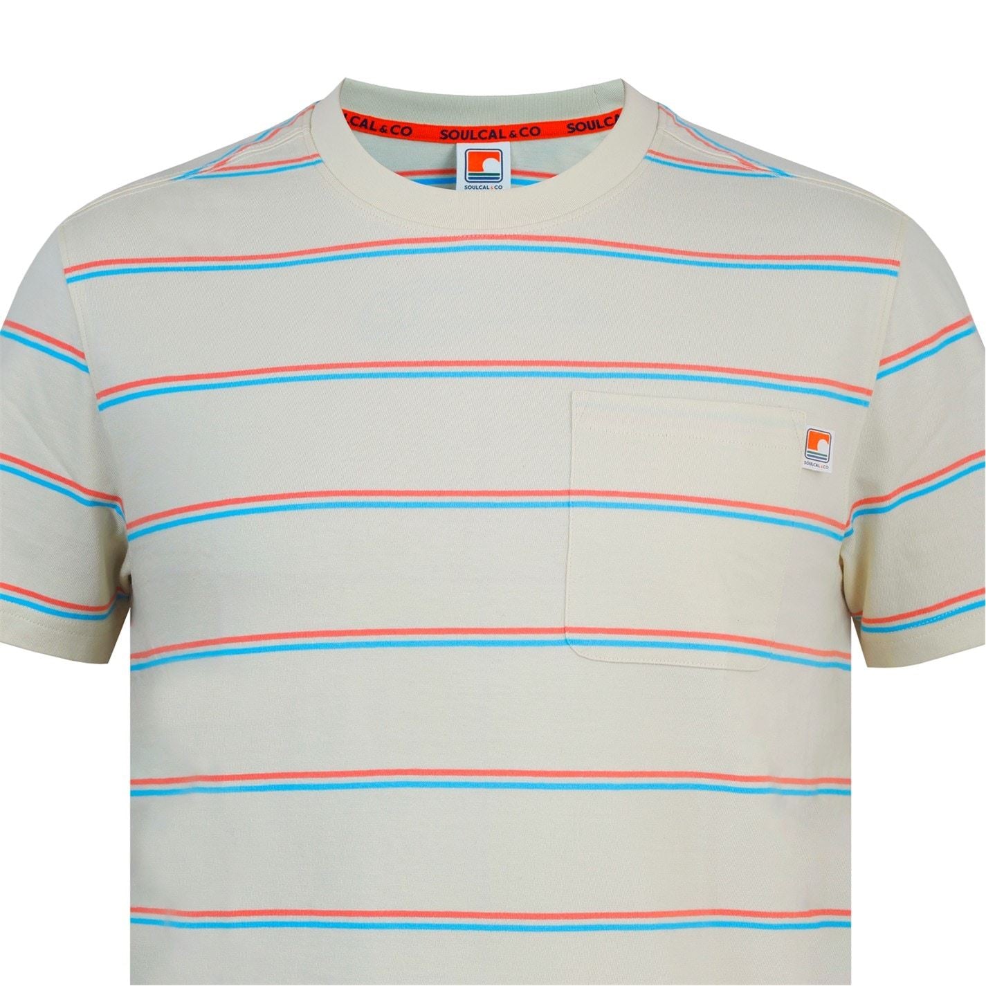 SoulCal Regular Fit Stripe Crew Neck T-Shirt
