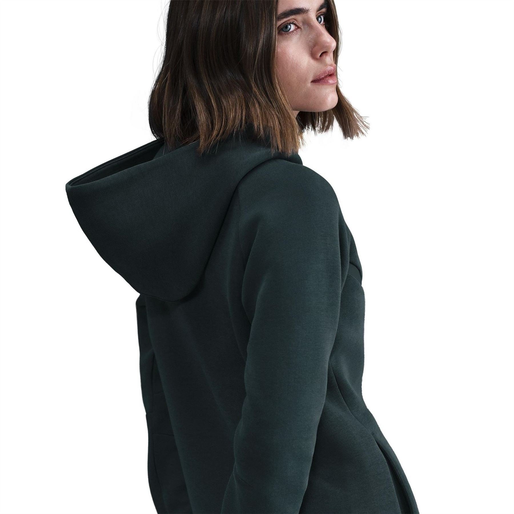 Nike Tech Solid Patterned Hooded Neck Jacket