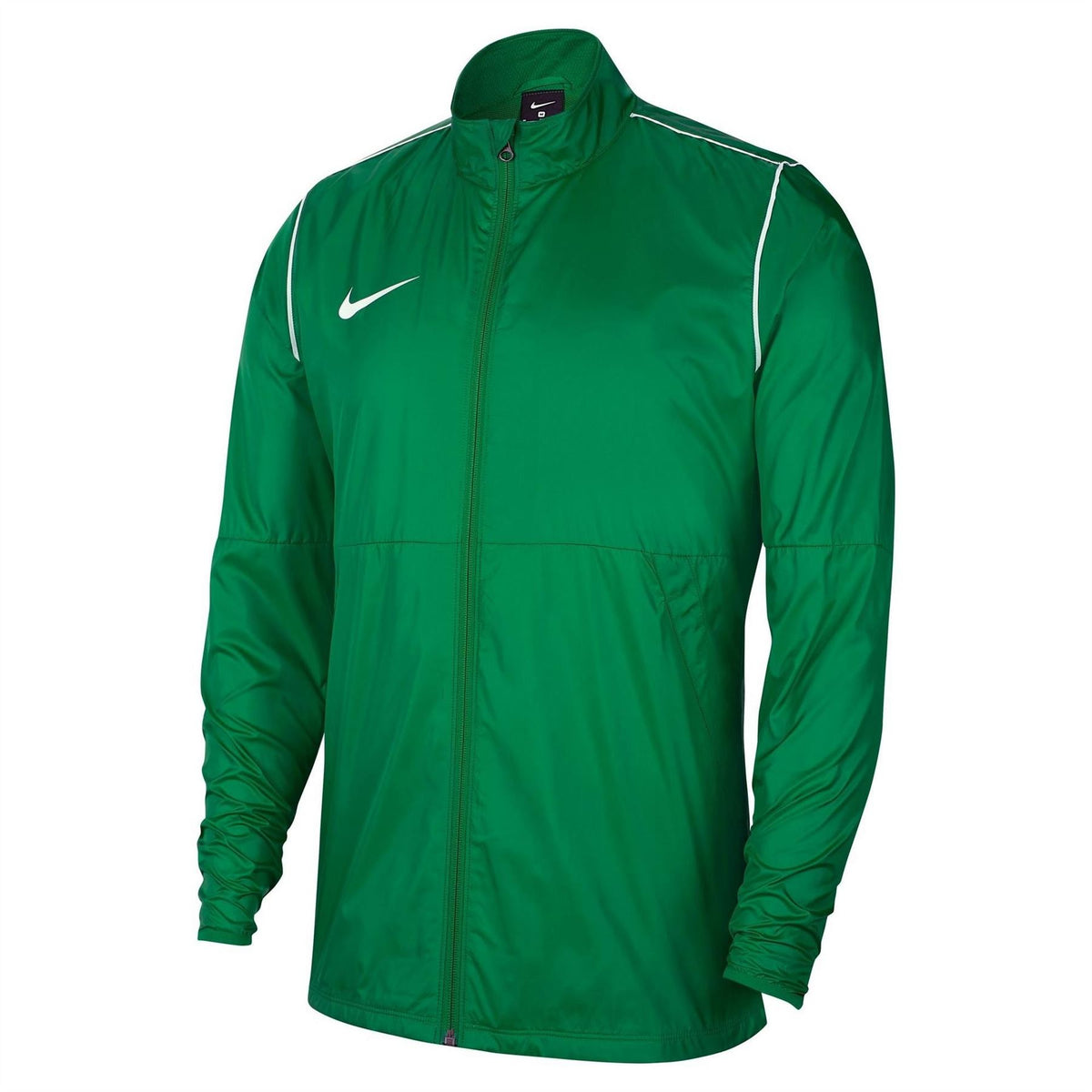 Nike Solid Patterned Rain Jacket with Side Stripes