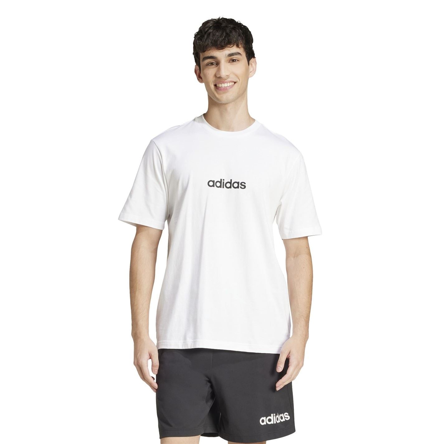 adidas Mens Essentials Single Jersey Logo T-Shirt
