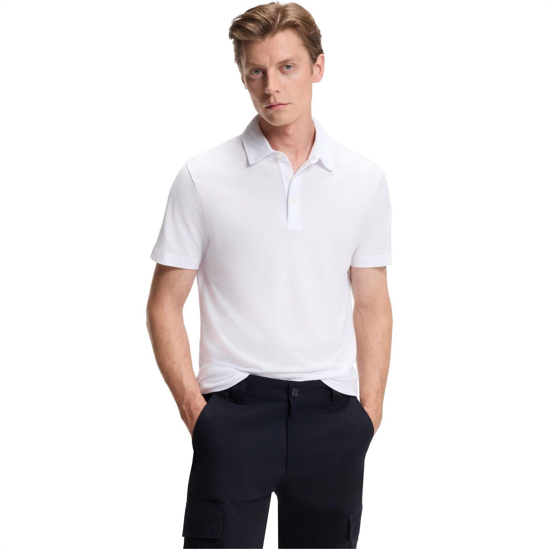 Boss Collared Neck Short Sleeve Regular Fit Shirt