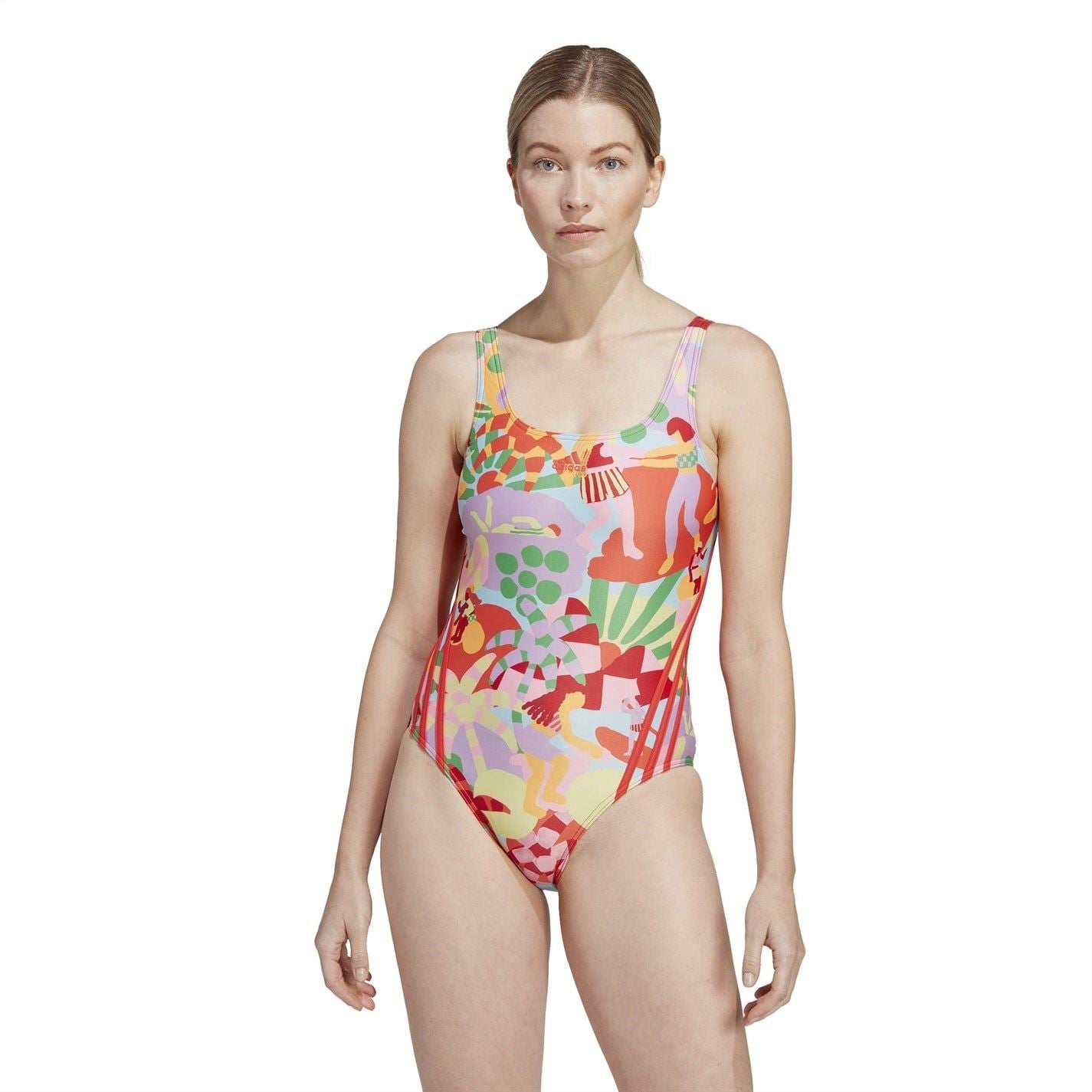 adidas Womens Graphic Farm Swimsuit