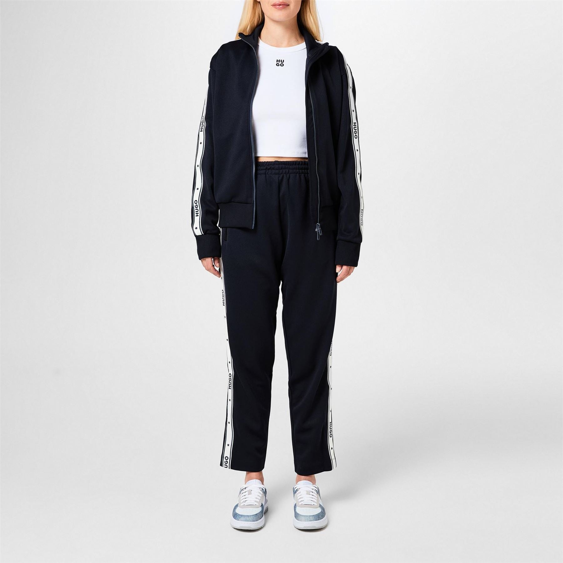 Hugo Athletic Funnel Neck Relaxed Fit Top