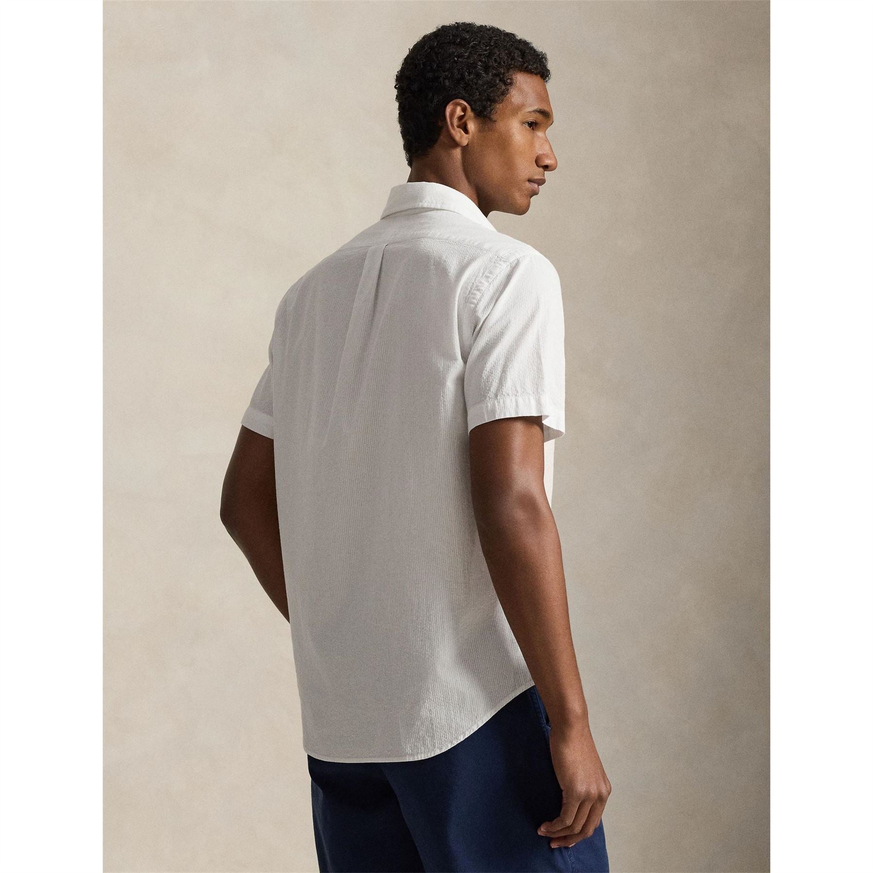 Polo Ralph Lauren Seersucker Regular Fit Button Down Collar Shirt