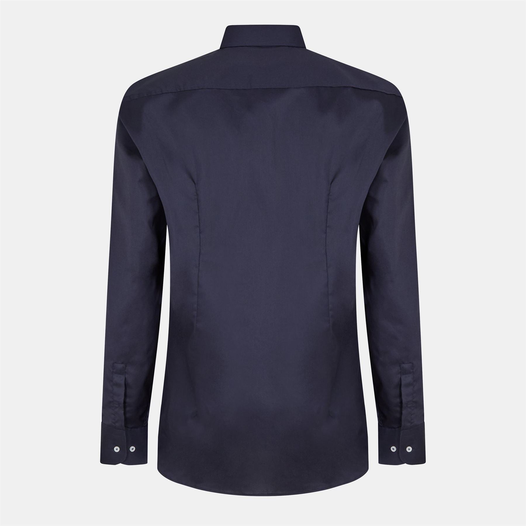 Boss Button Placket Point Collar Long Sleeve Oxford Shirt