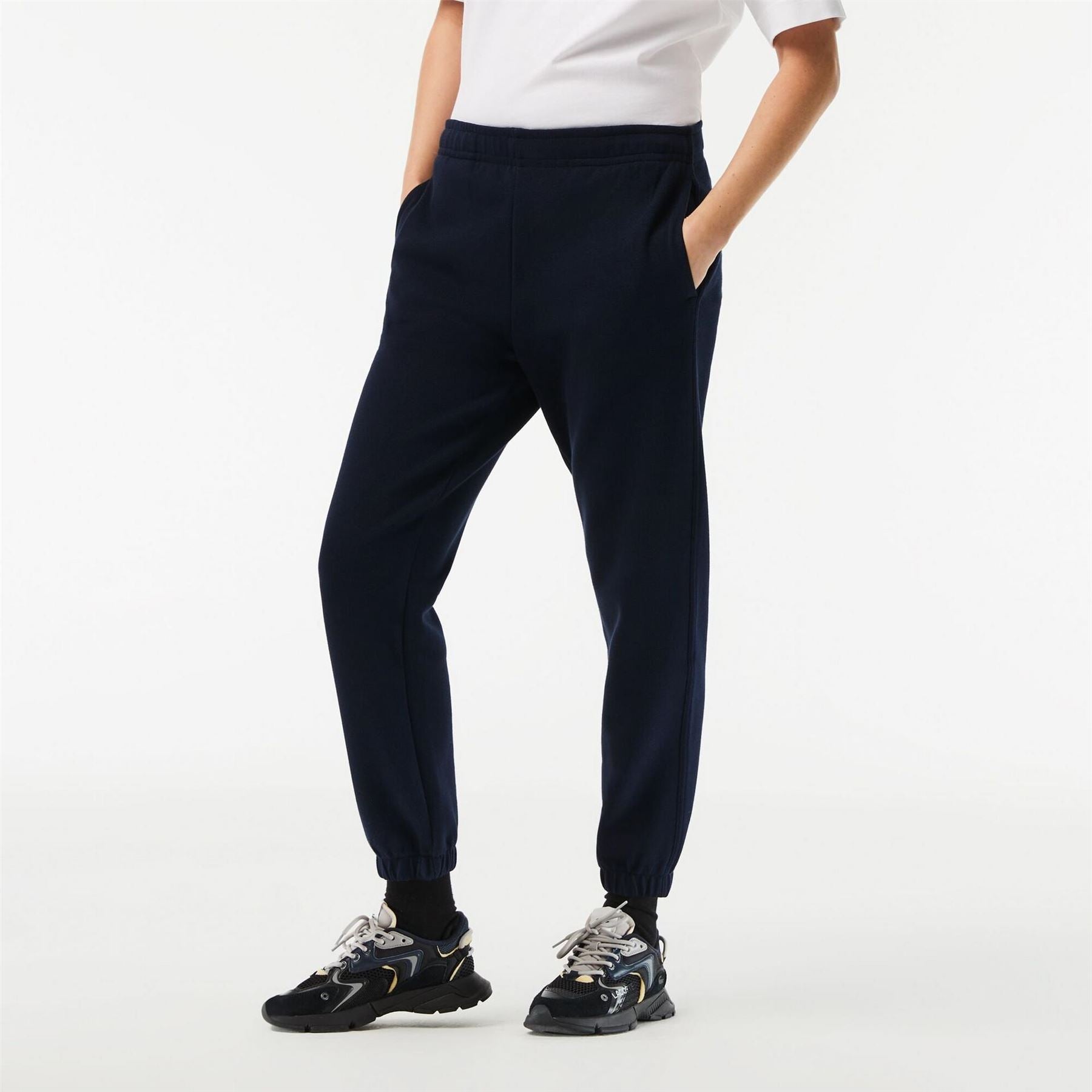 Lacoste Solid Patterned Elasticated Cuff Slim Joggers