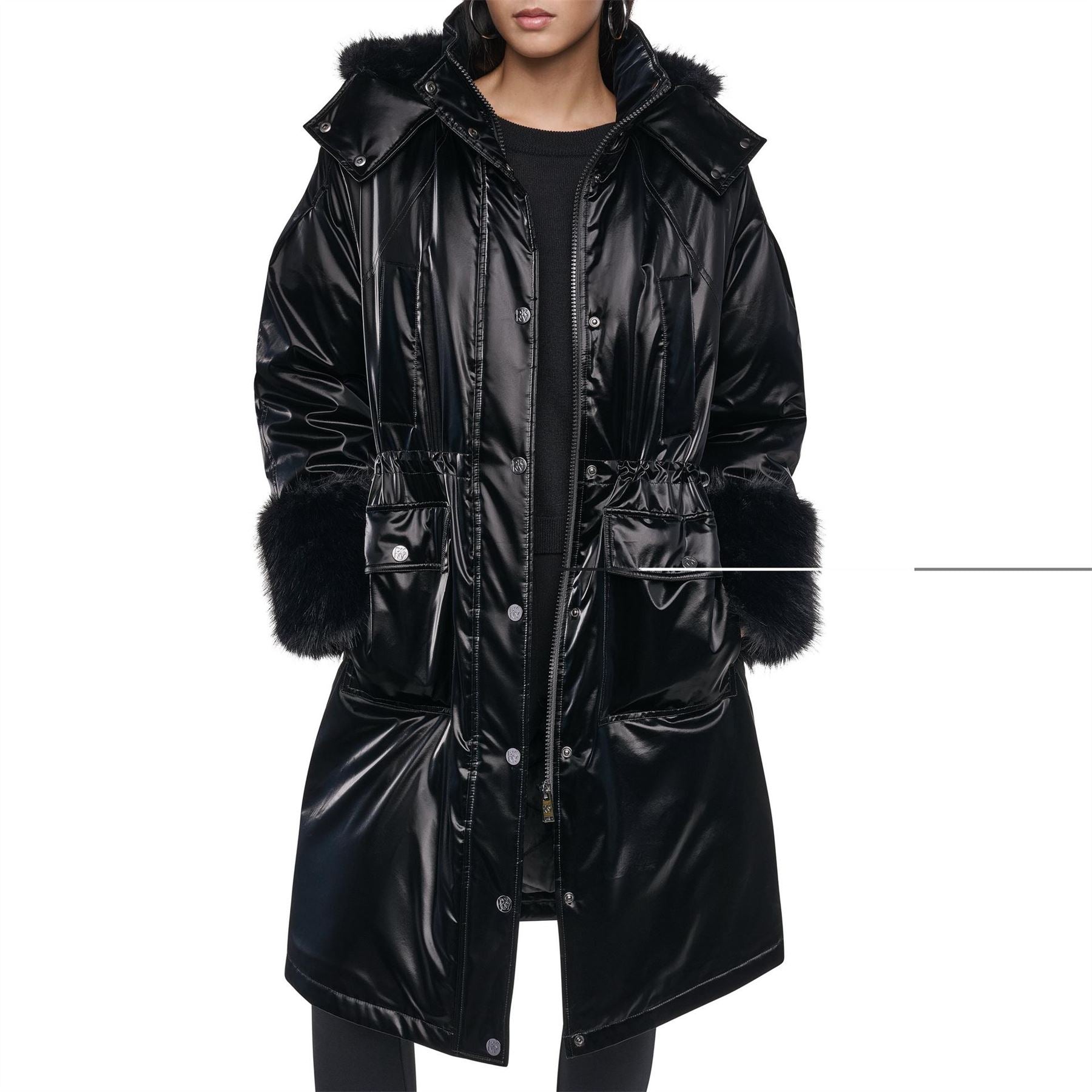 DKNY Faux Fur Lngjacket Ld64