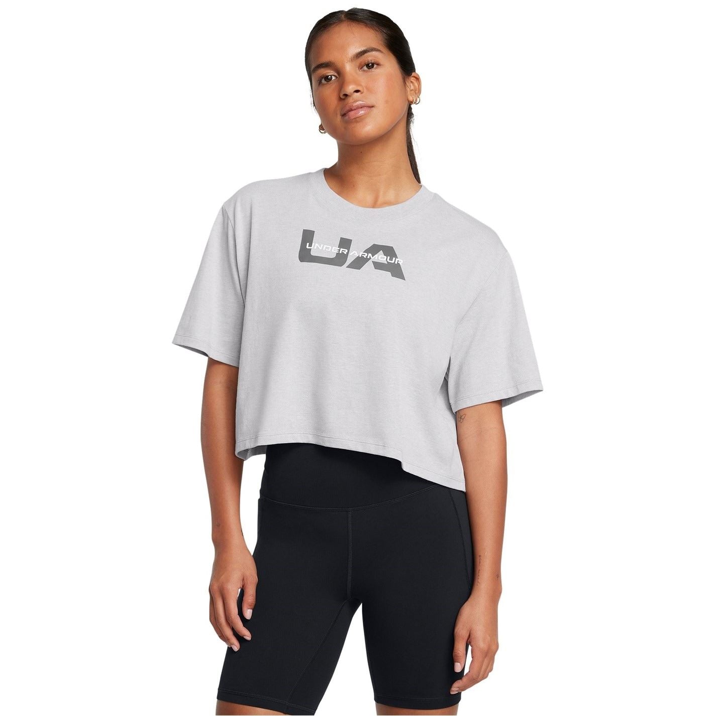 Under Armour Boxy Fit Crew Neck Short Sleeve Crop T-Shirt