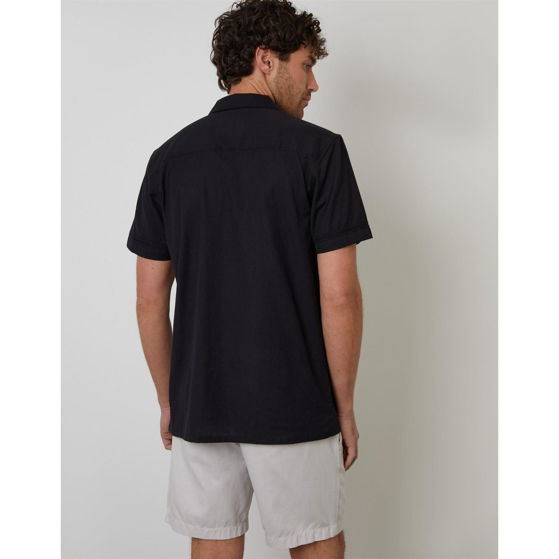 Threadbare Regular Fit Short Sleeve Point Collar Shirt