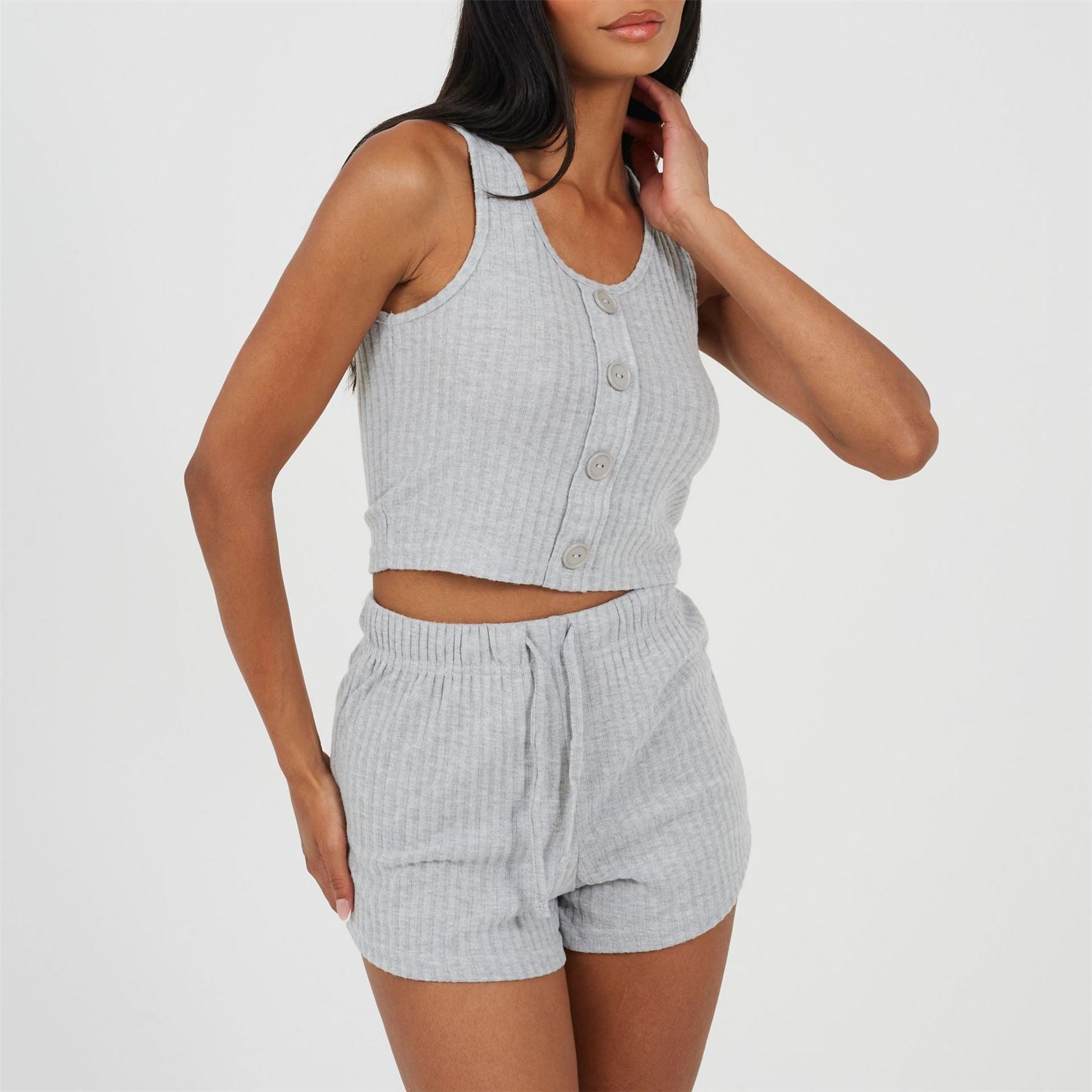 Brave Soul Sleeveless Scoop Neck Lounge Set