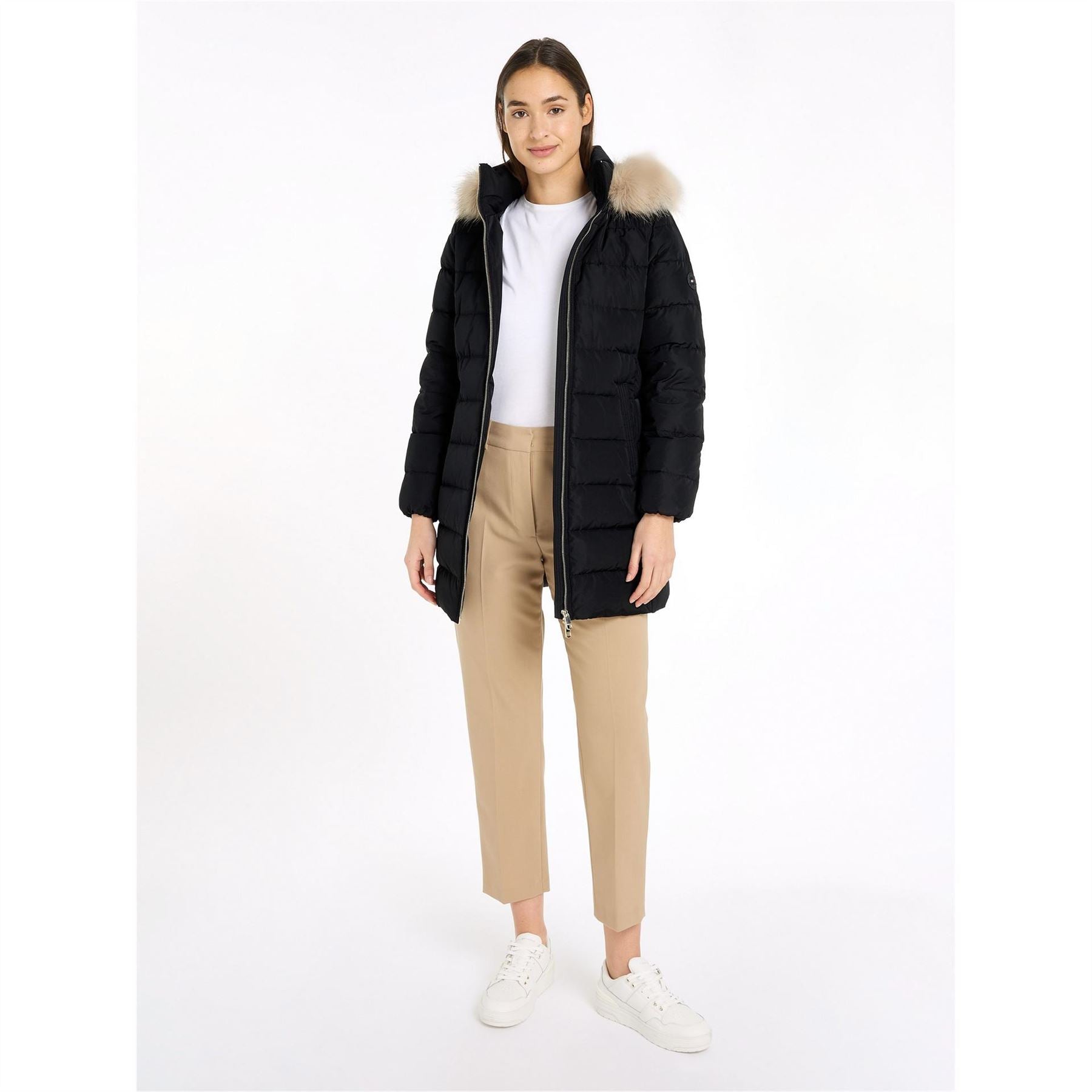 Tommy Hilfiger Tyra Water Resistant Duck Down Thigh Length Short Puffer Jacket