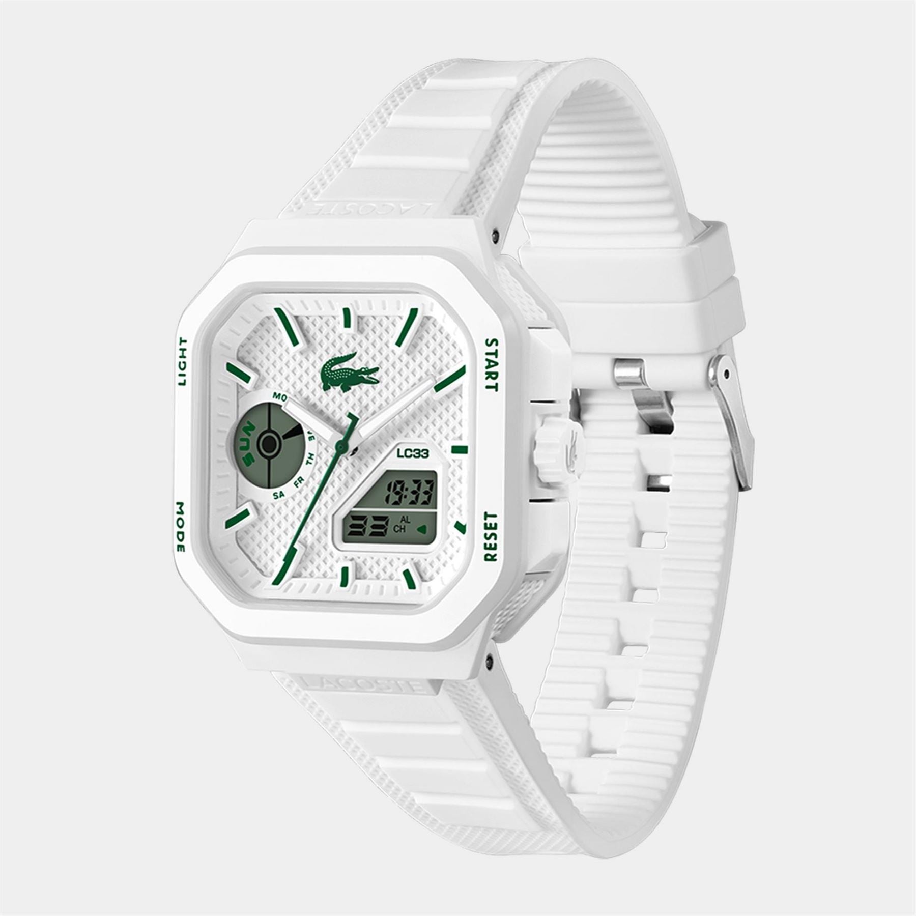 Lacoste Mens Lc33 Silicone Analog Digital Watch