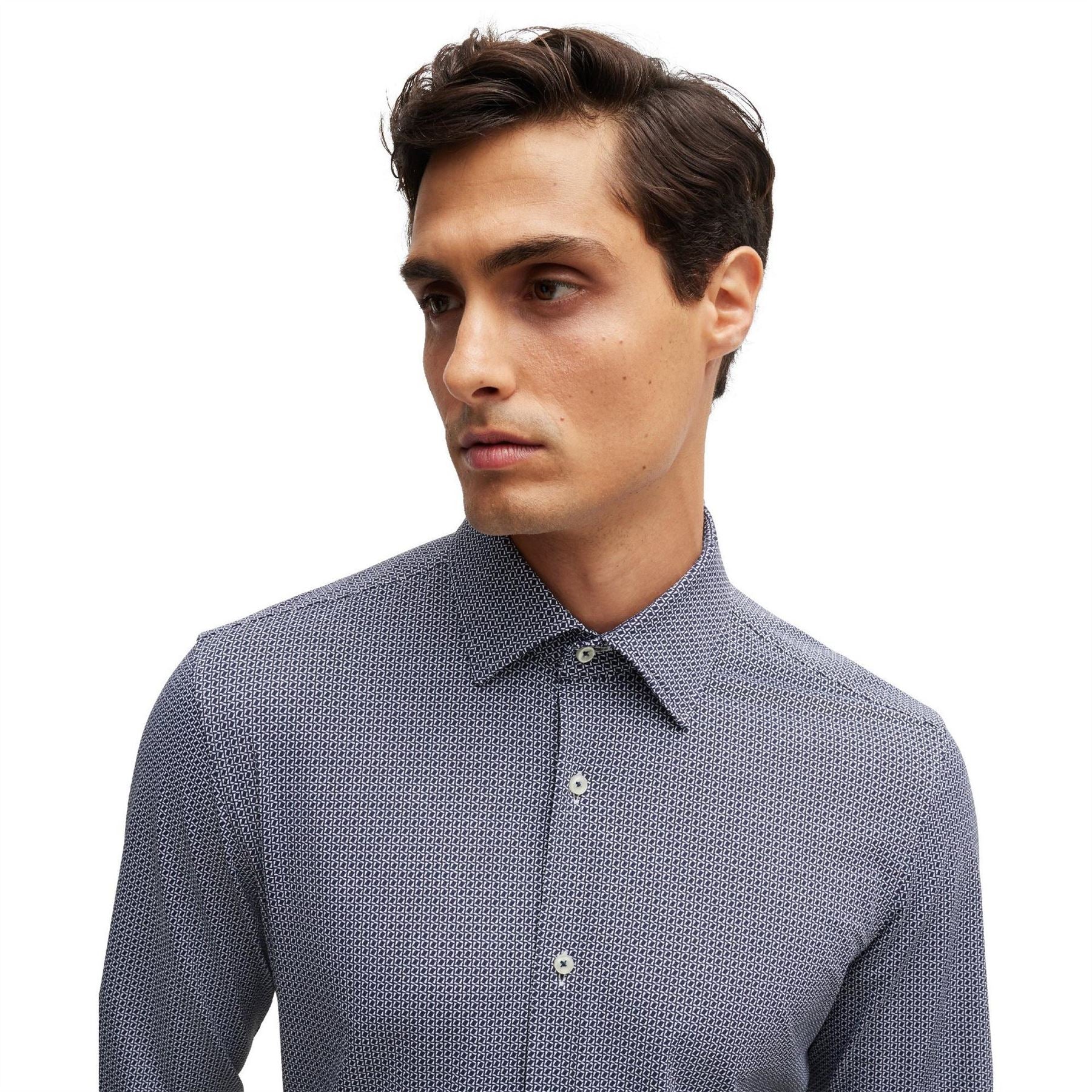 Boss Regular Fit Collared Neck Long Sleeve Oxford Shirt