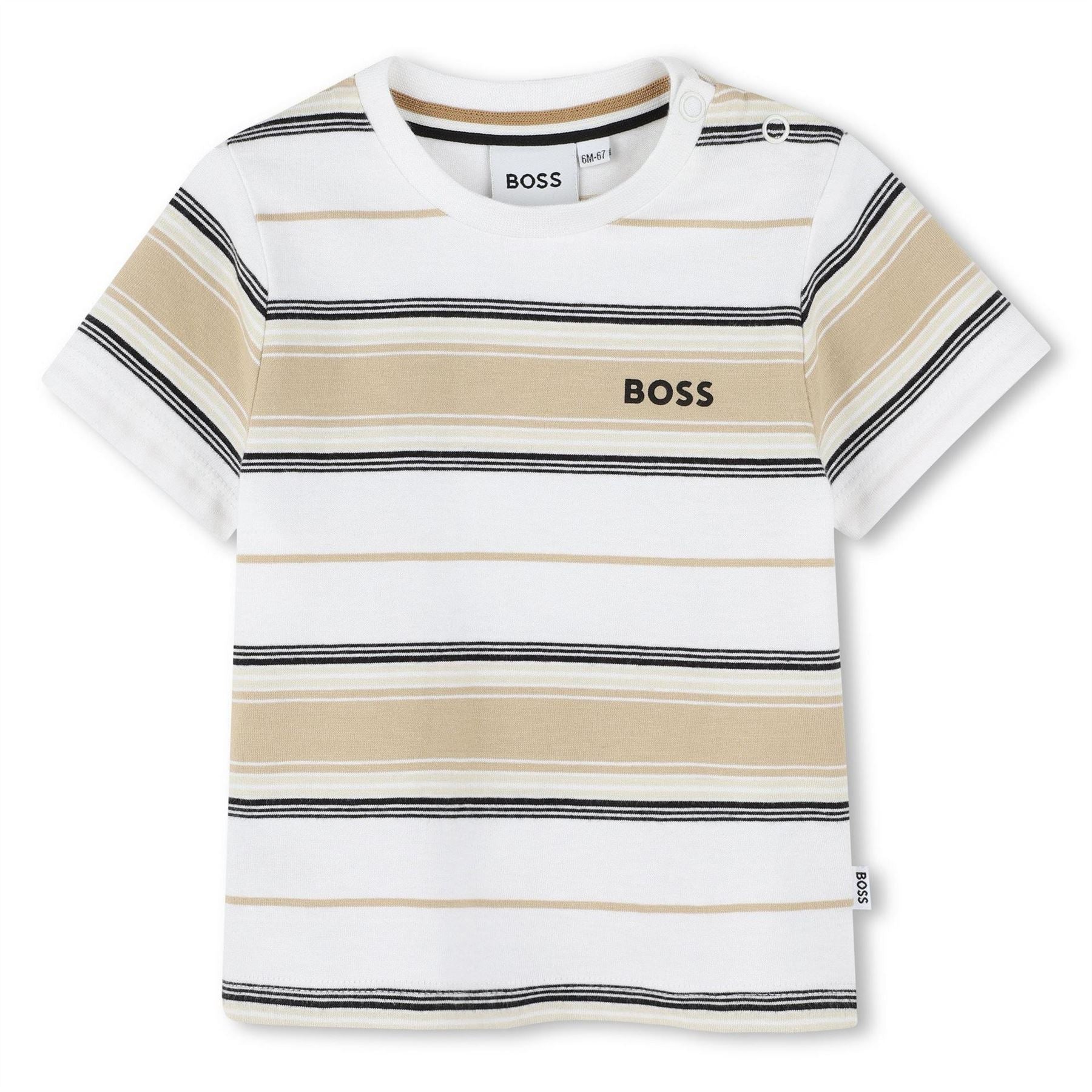Boss Stripe Crew Neck Regular Fit T-Shirt