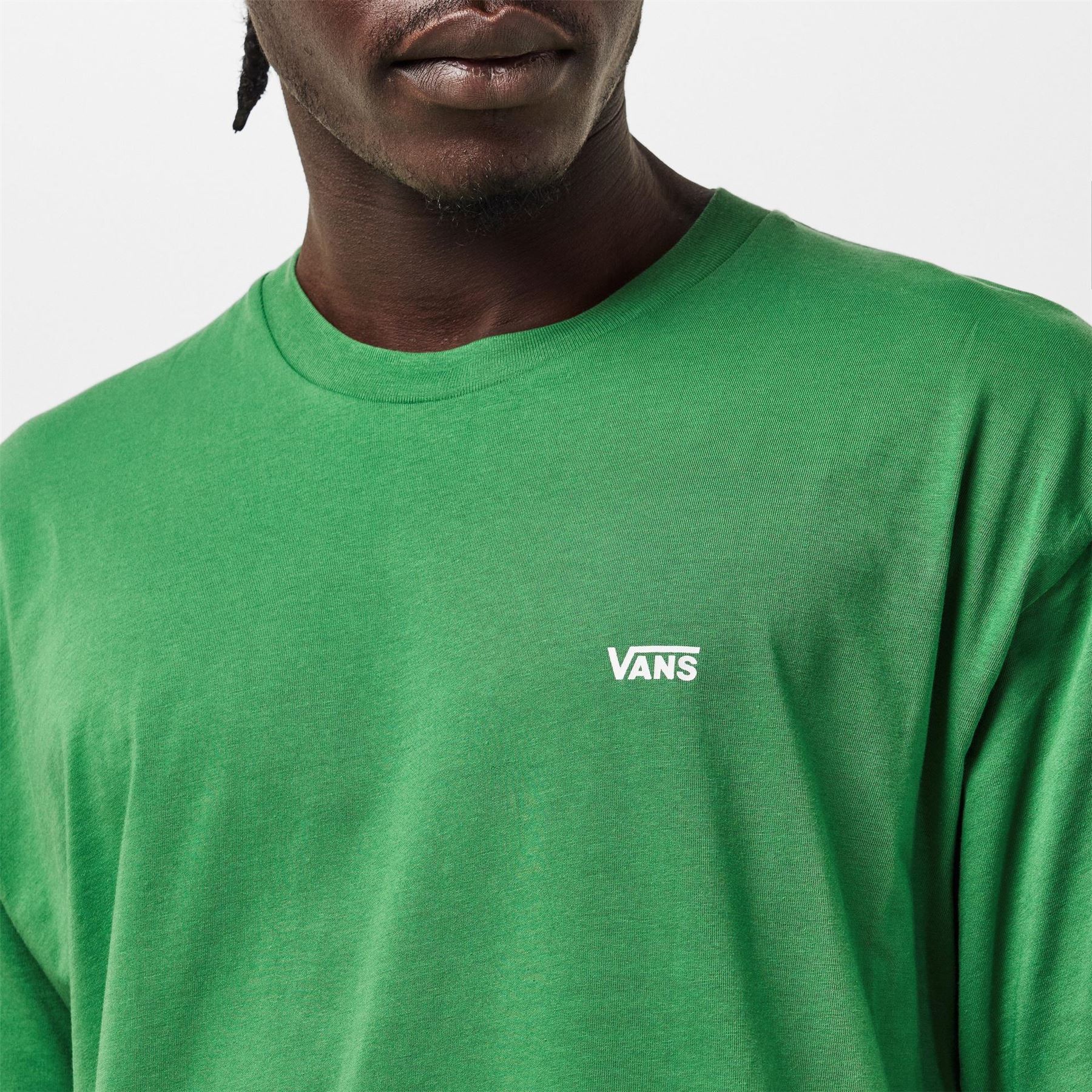 Vans Left Chest Logo Print Regular Fit Crew Neck Short Sleeve T-Shirt