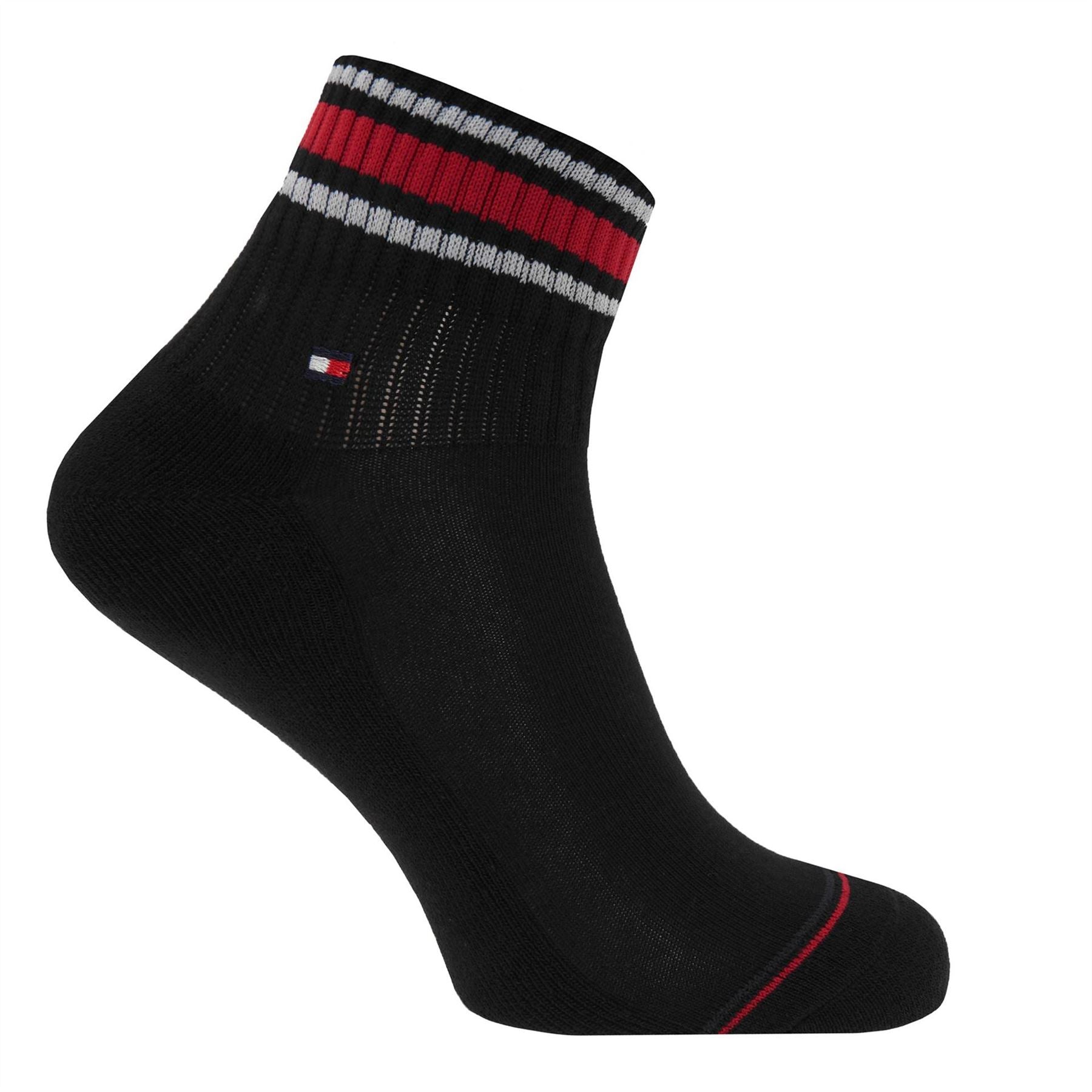 Tommy Hilfiger Mens 3 Pack Sports Quarter Socks