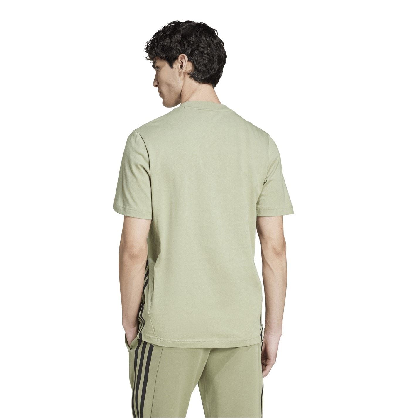 adidas Crew Neck Short Sleeve Jersey T-Shirt with Side Stripes