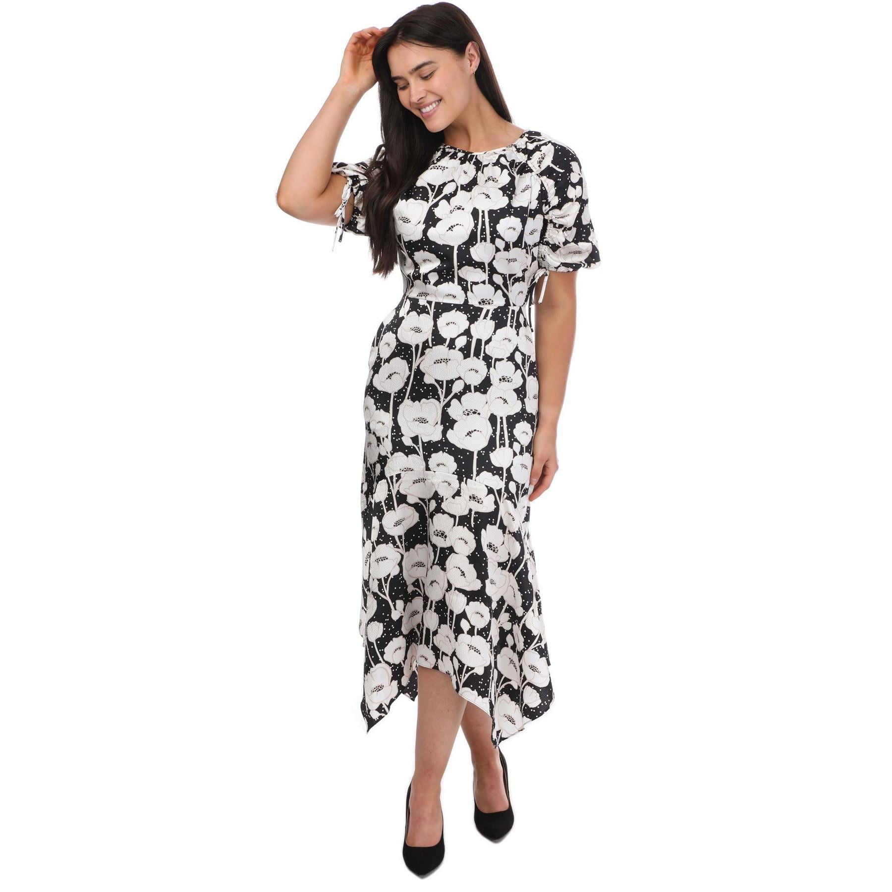 Ted Baker Puff Sleeve Midi Dress
