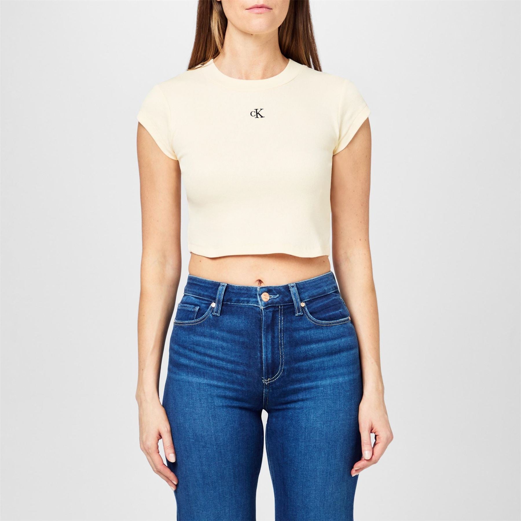 Calvin Klein Jeans Rib Cropped T-Shirt