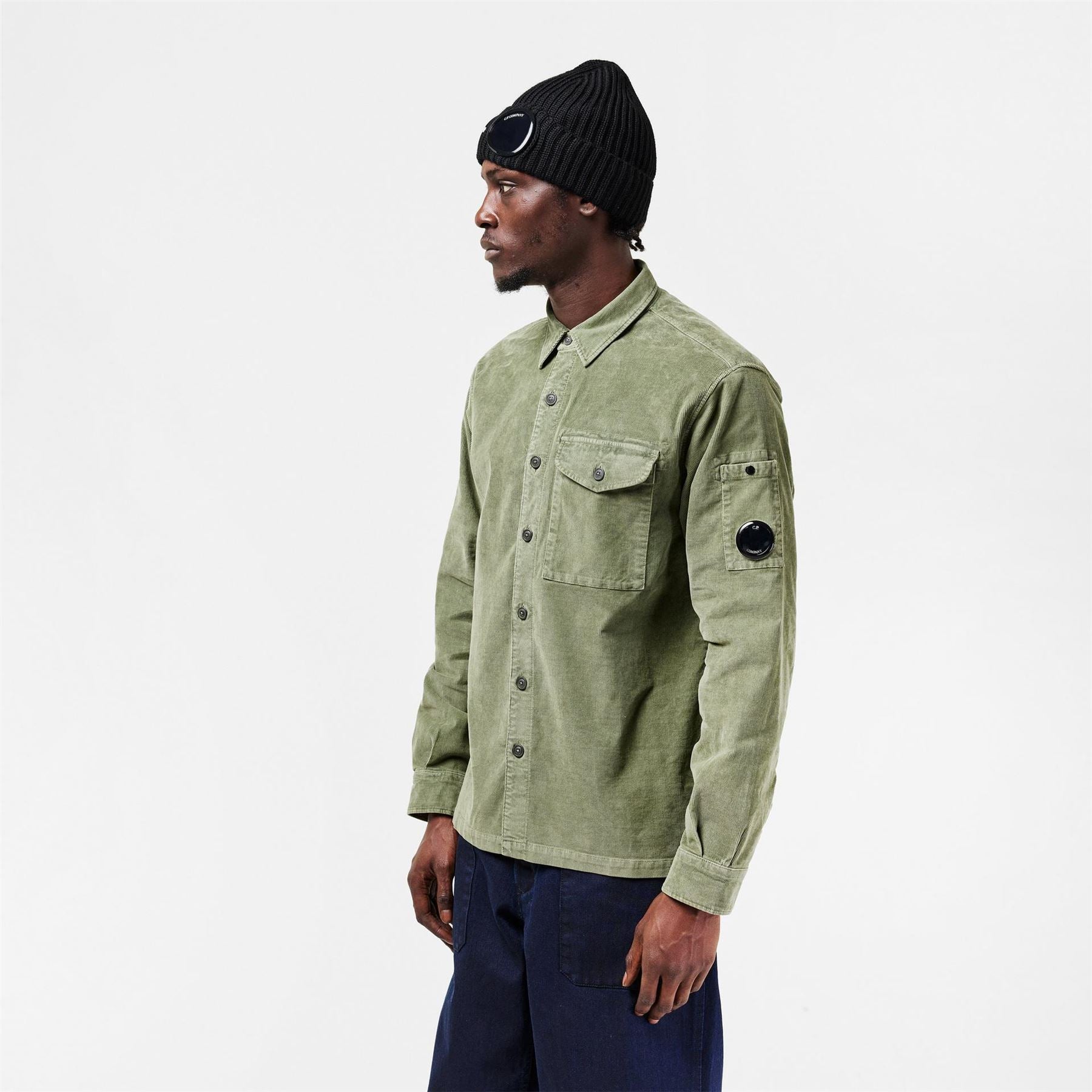 CP Company Lens Single Pocket Long Sleeve Corduroy Shirt