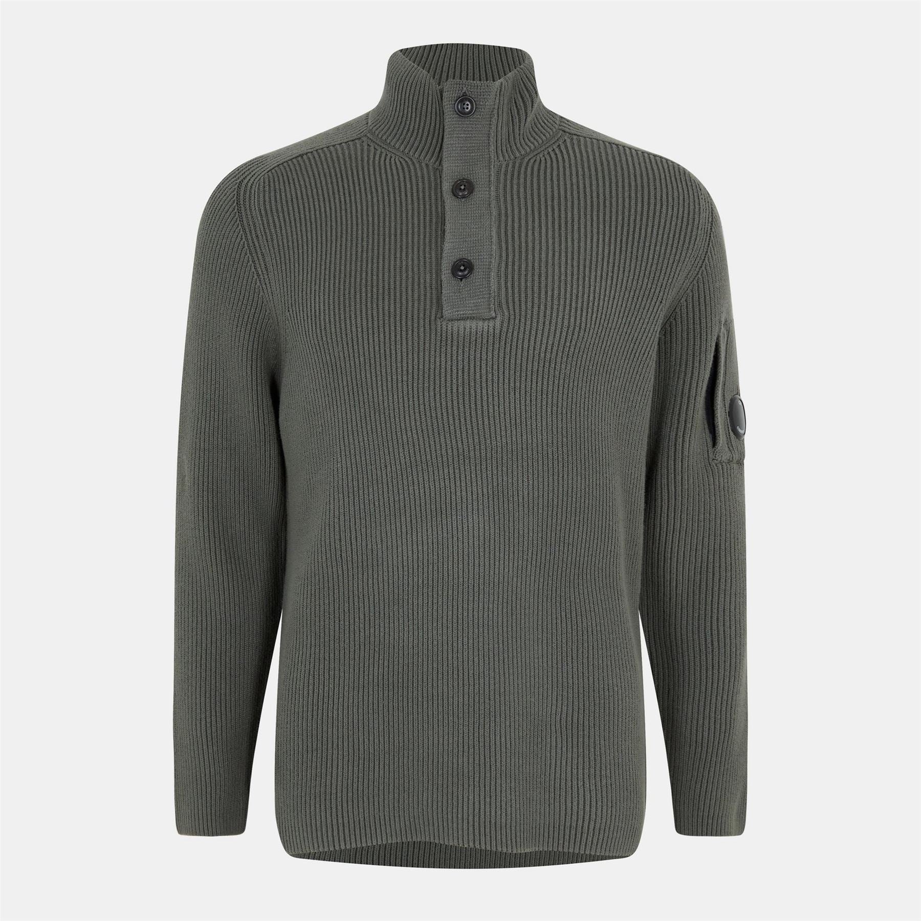 CP Company Quarter Button Knitted Turtle Neck Jumper