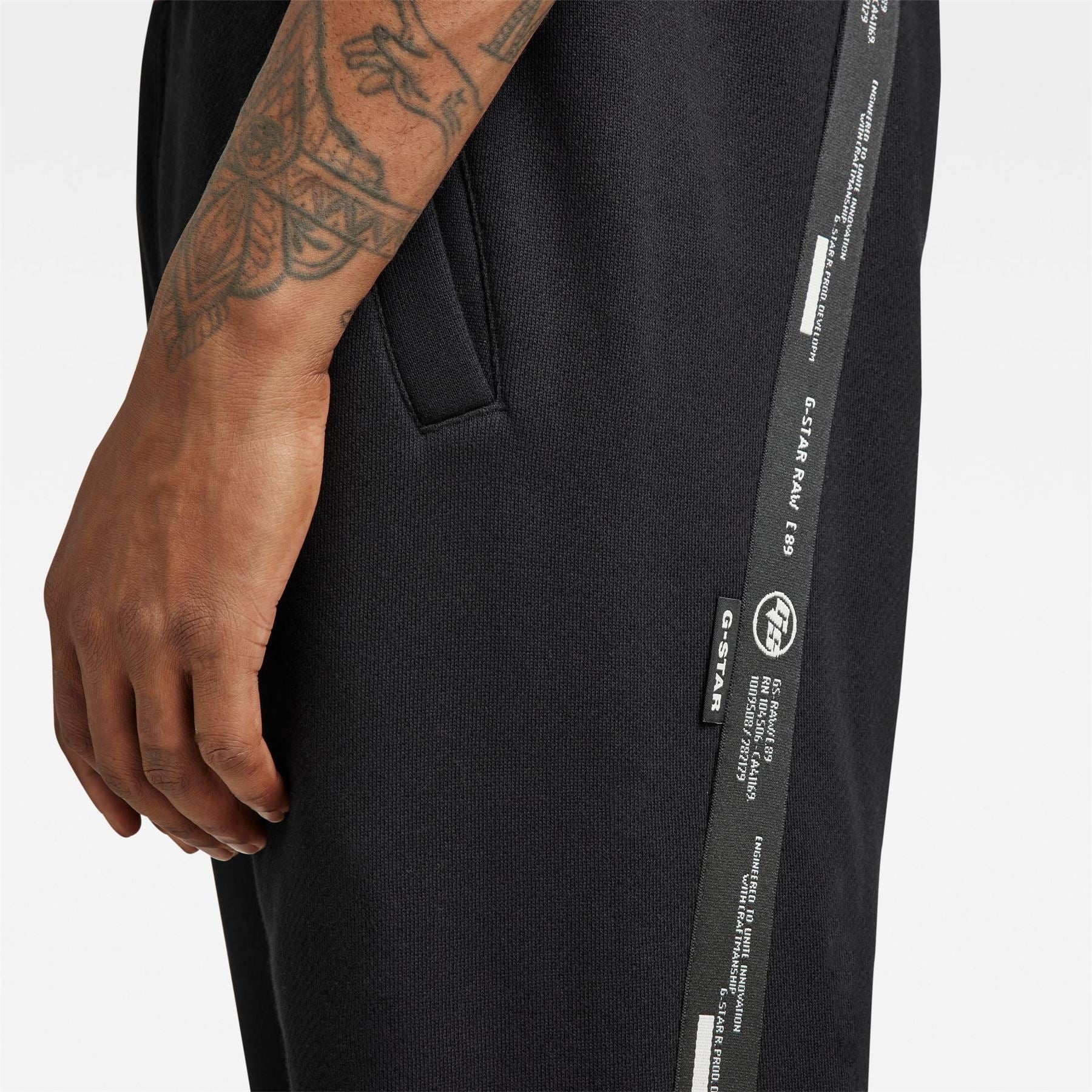 G Star Logo Tape Side Pocket Slim Cut Joggers