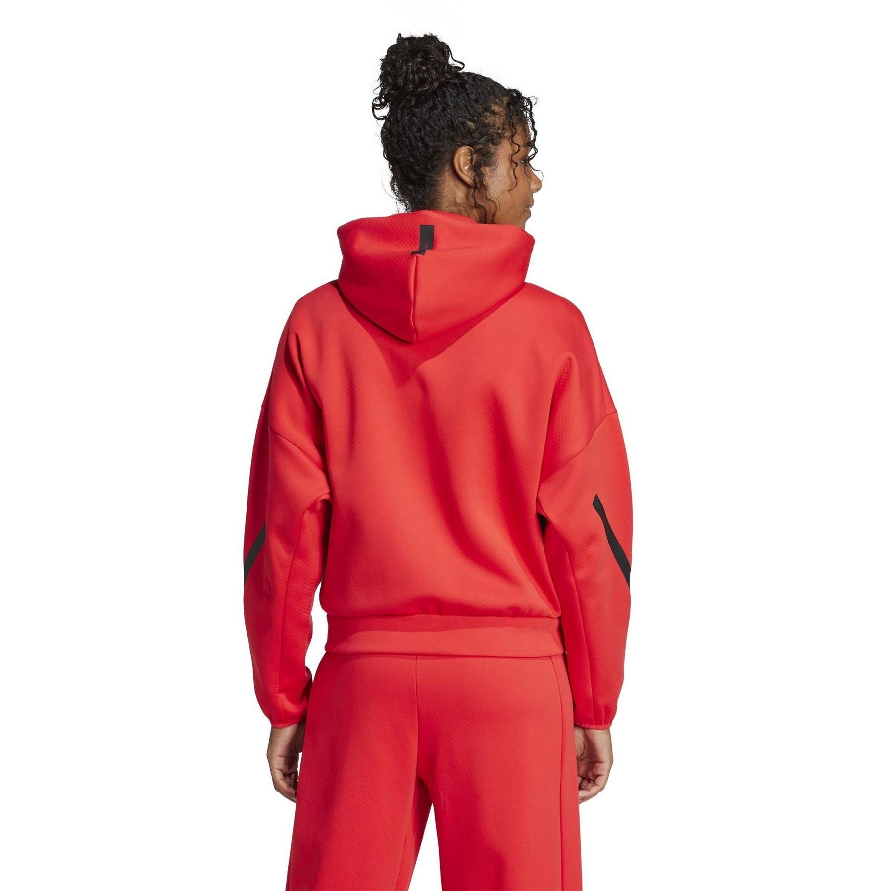 adidas Z.N.E. Hooded Full Zipper Solid Patterned Track Jacket with Logo