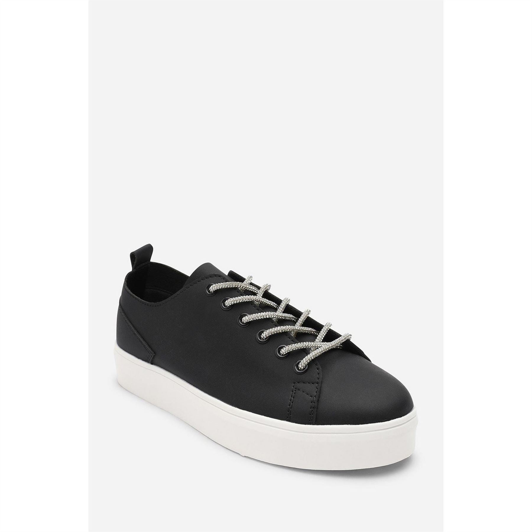 Wheres That From Low Wedge Trainer With Lace Up Detail