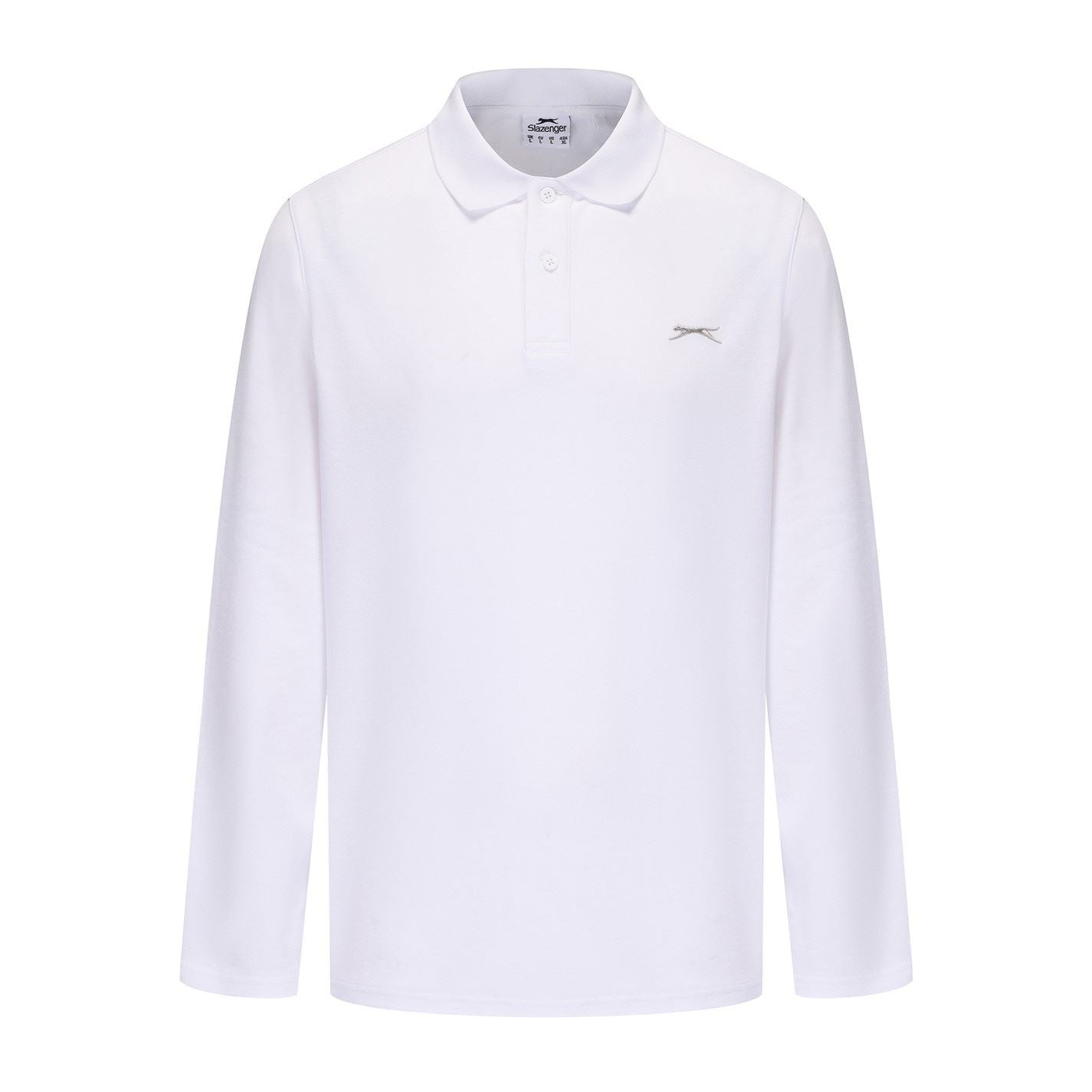 Slazenger Mens Long Sleeve Plain Polo