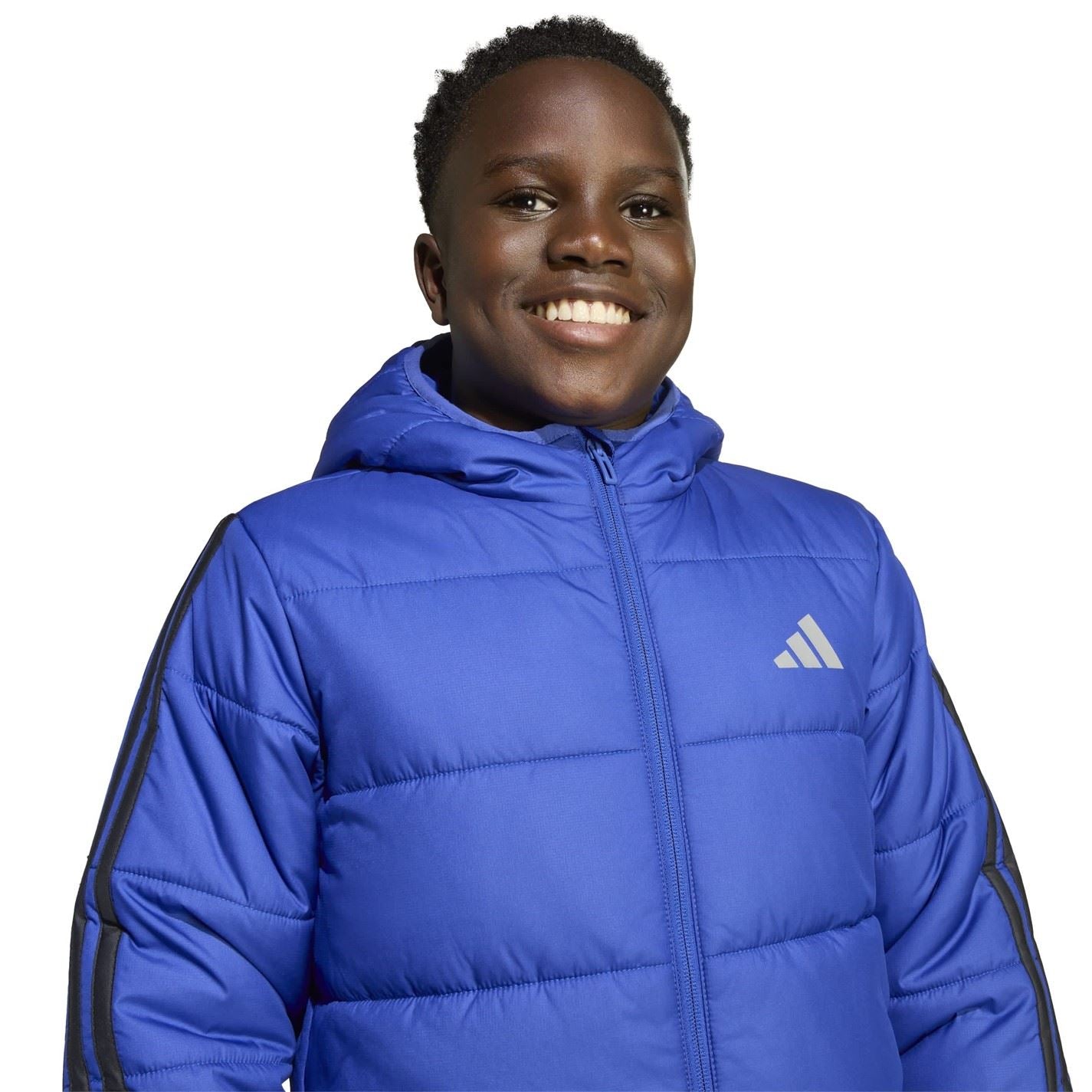adidas Kids Essentials 3S Hooded Long Sleeve Puffer Jacket