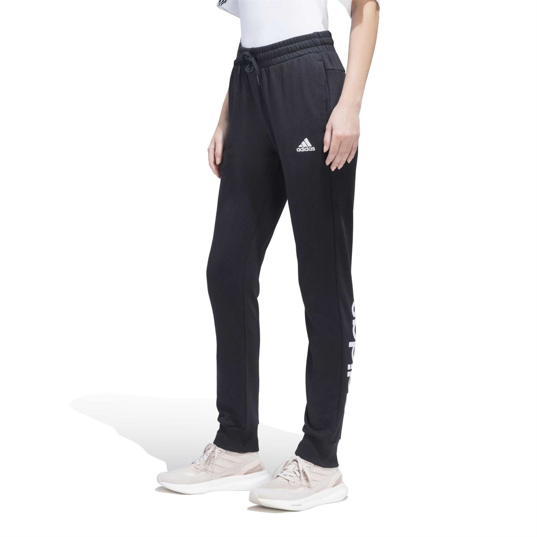 adidas Womens Linear Slim Fit Cotton Joggers