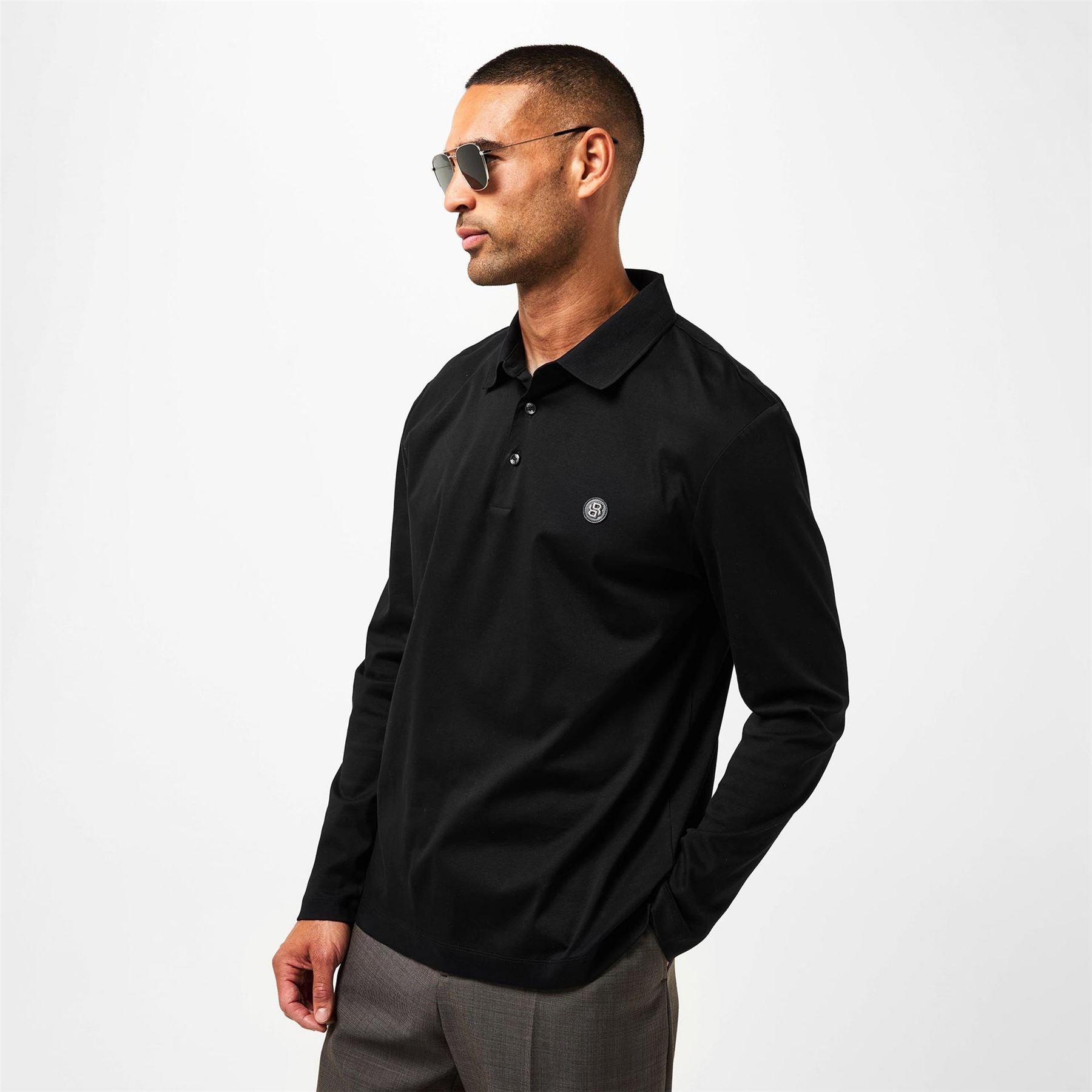 Boss Collared Neck Long Sleeve Regular Fit Shirt