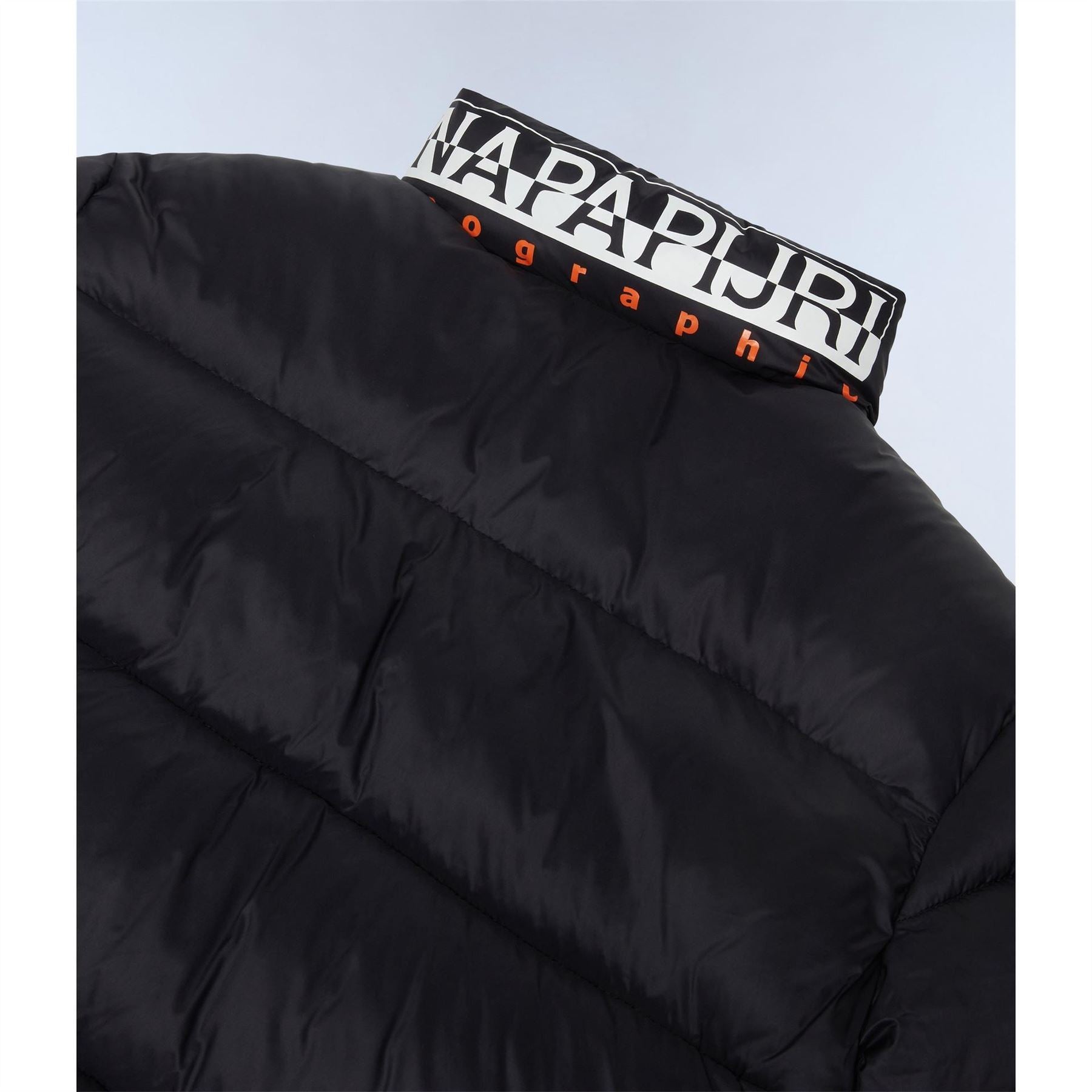 Napapijri Solid Patterned High Neck Puffer Coat