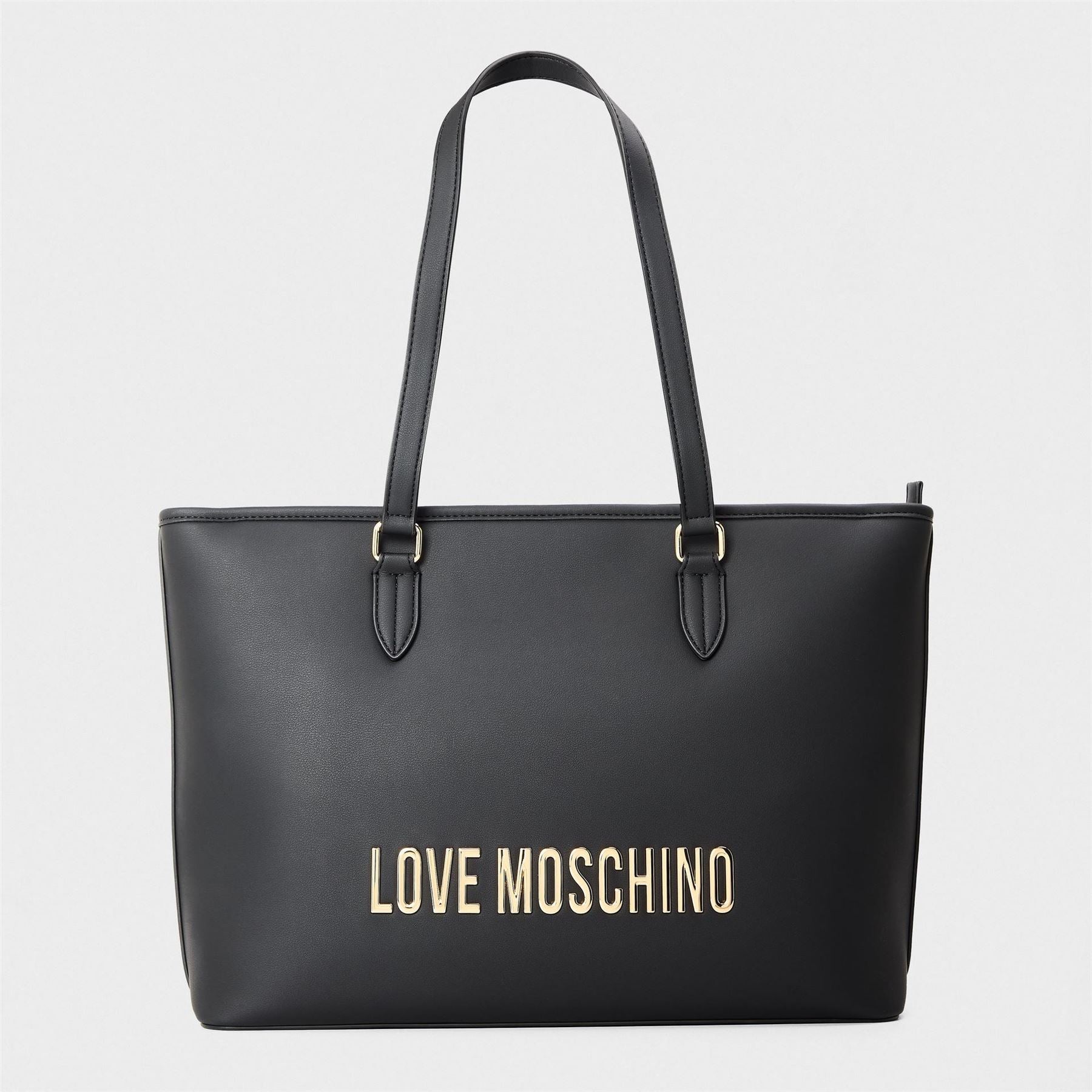 Love Moschino Love Rectangle Shaped Tote with Gold Tone Hardware