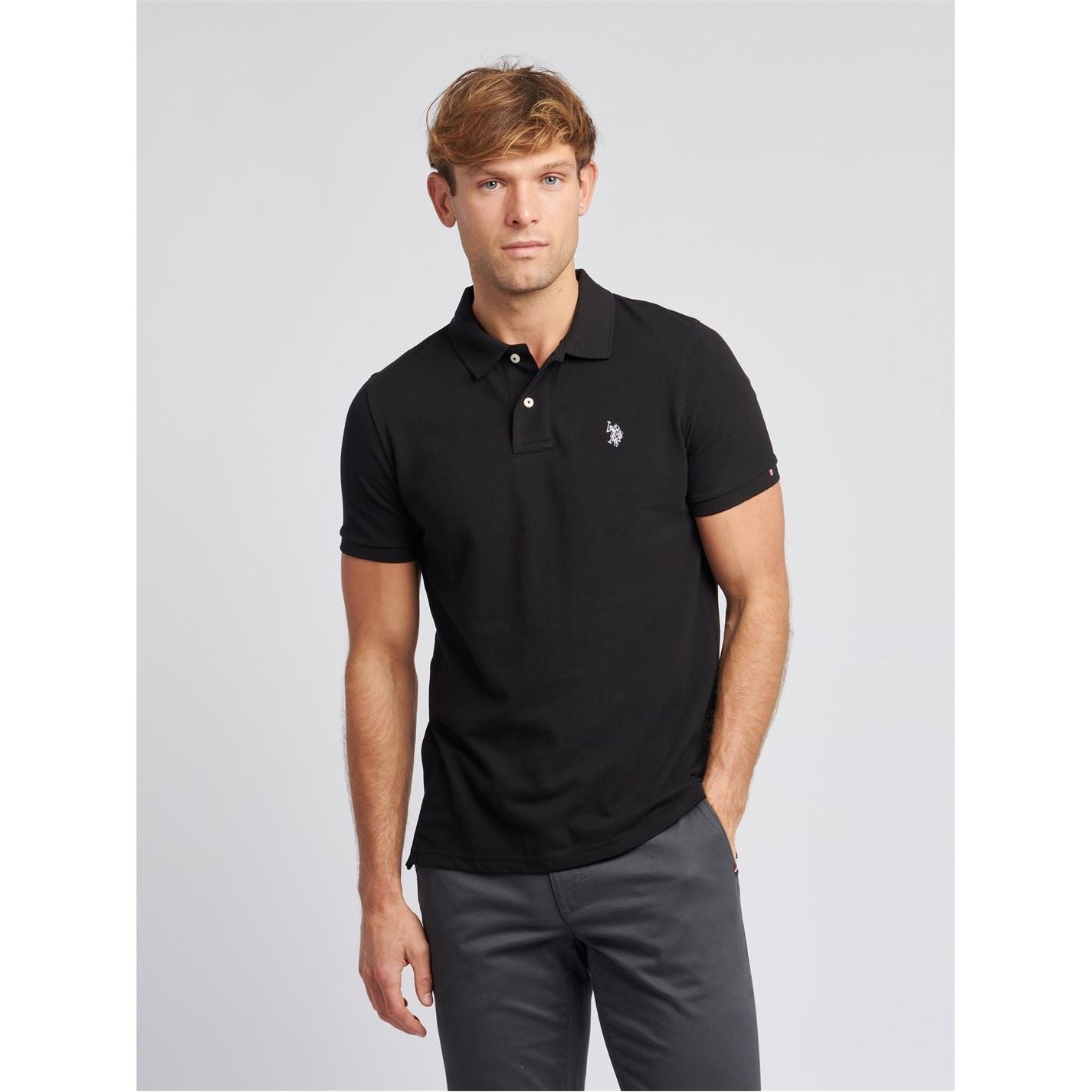 US Polo Assn Mens Pique Polo Top