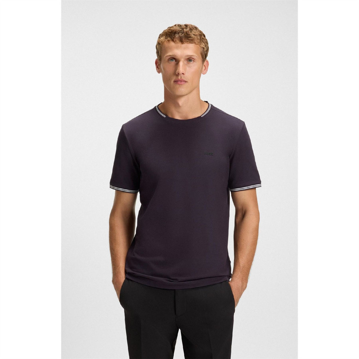 Boss Wordmark Crew Neck Short Sleeve Regular Fit T-Shirt