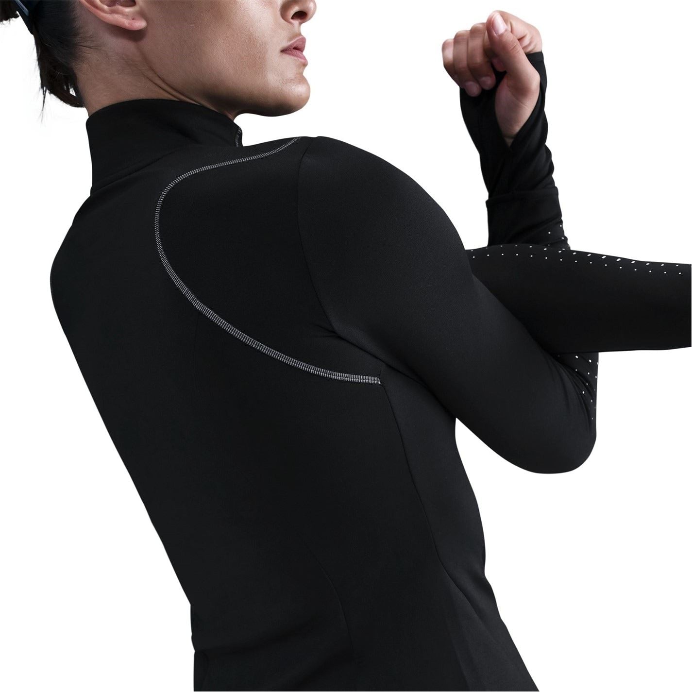 Nike Swift Zip Neck Long Sleeve Athletic Top