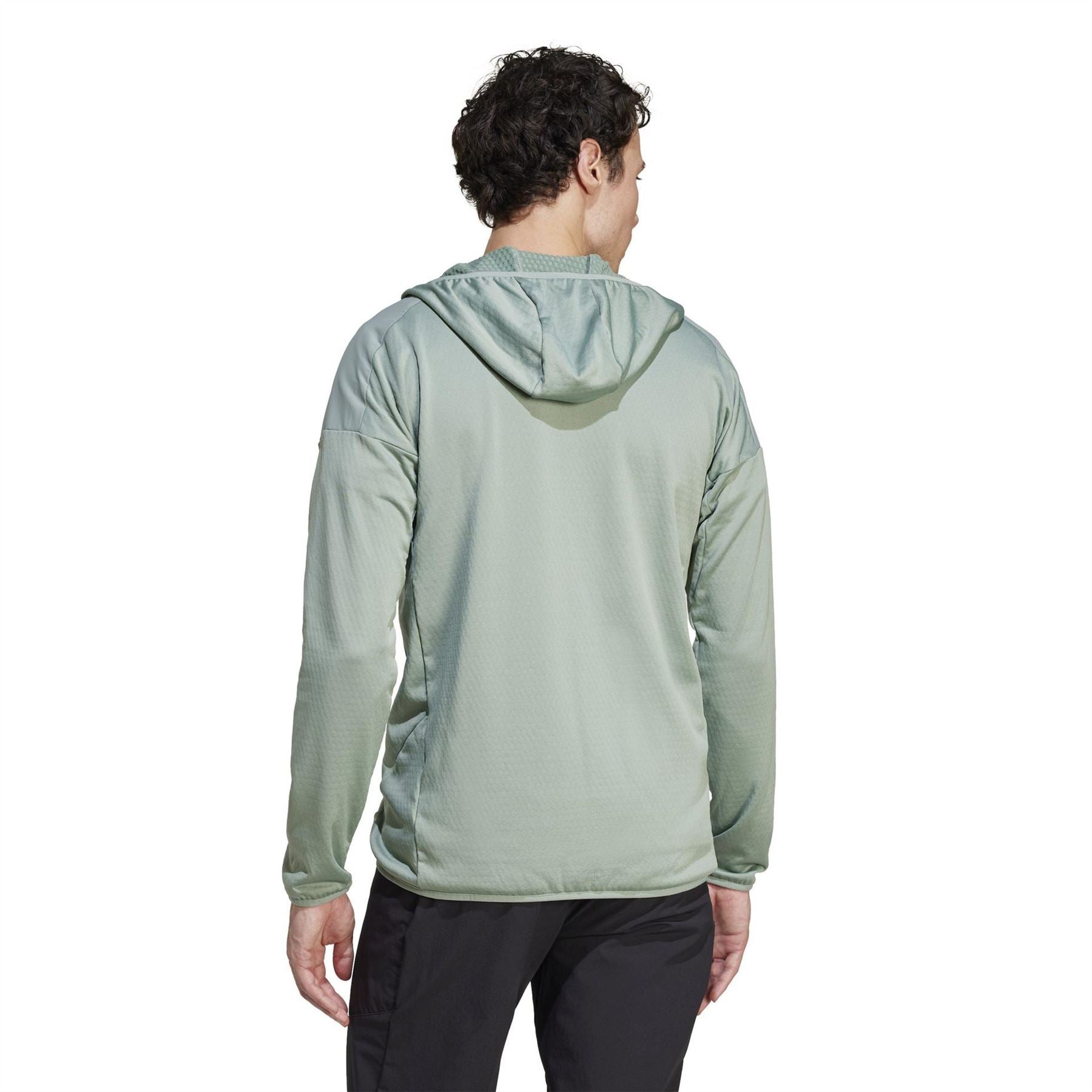 adidas Mens Terrex Xperior Climawarm+ Wind Light Fleece Hooded Jacket