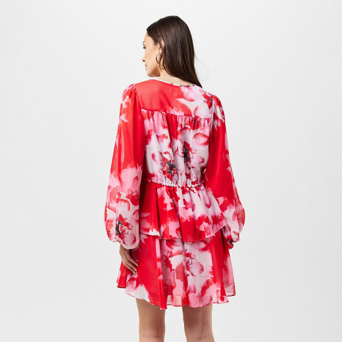 Ted Baker Woven V-Neck Mini A-Line Dress