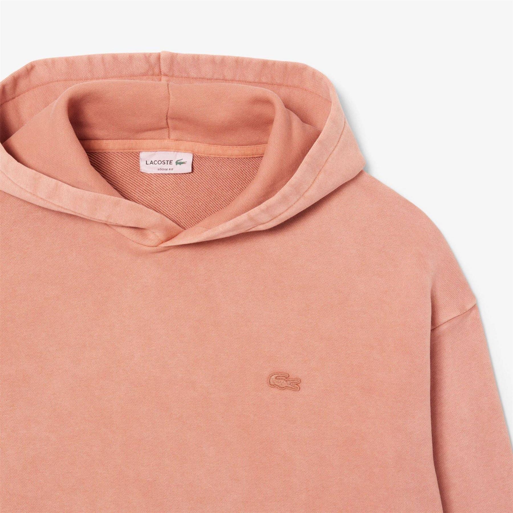 Lacoste Hooded Relaxed Fit Crocodile Print Sweatshirt