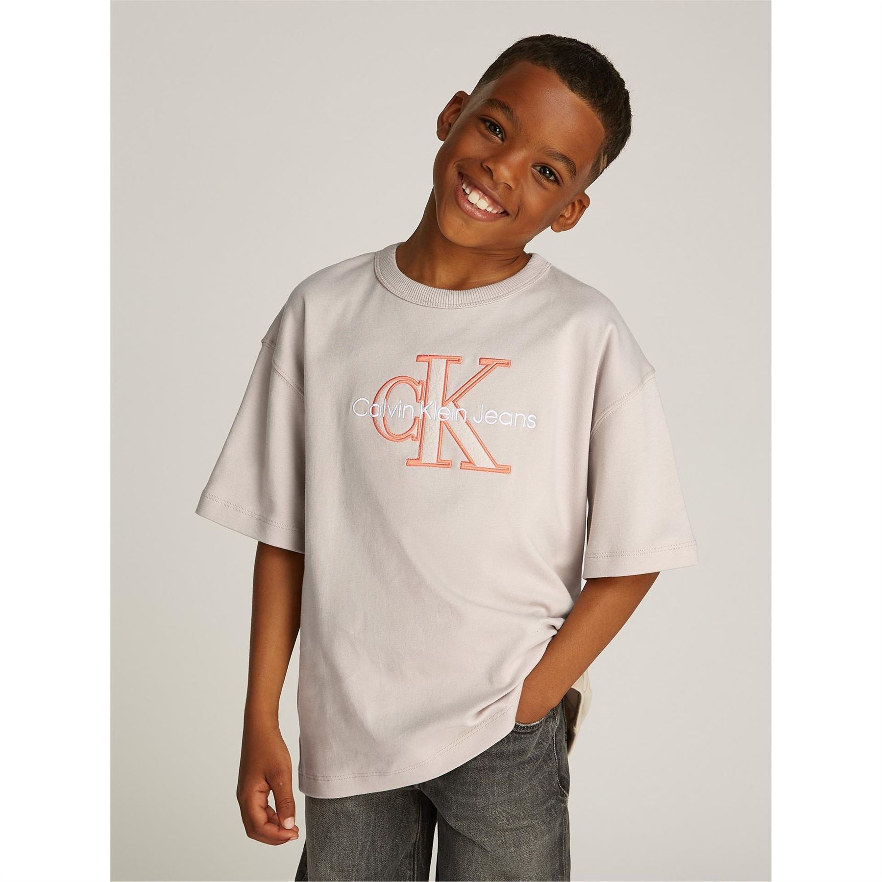 Calvin Klein Jeans Outlined Fleece Mono Regular Fit T-Shirt