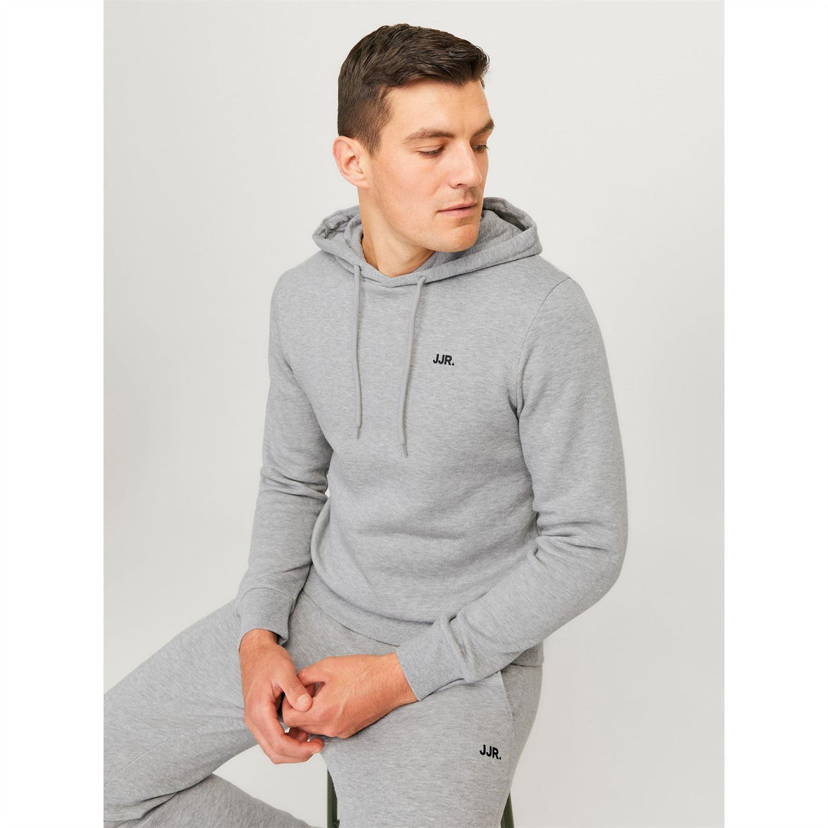 JJ Rebel Long Sleeve Logo Print Hooded Sweatshirt