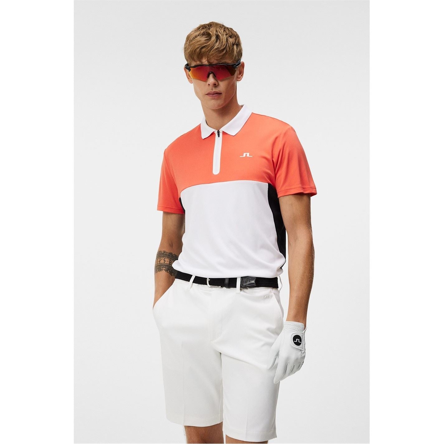 J Lindeberg Golf Kohen Short Sleeve Performance Polo Shirt