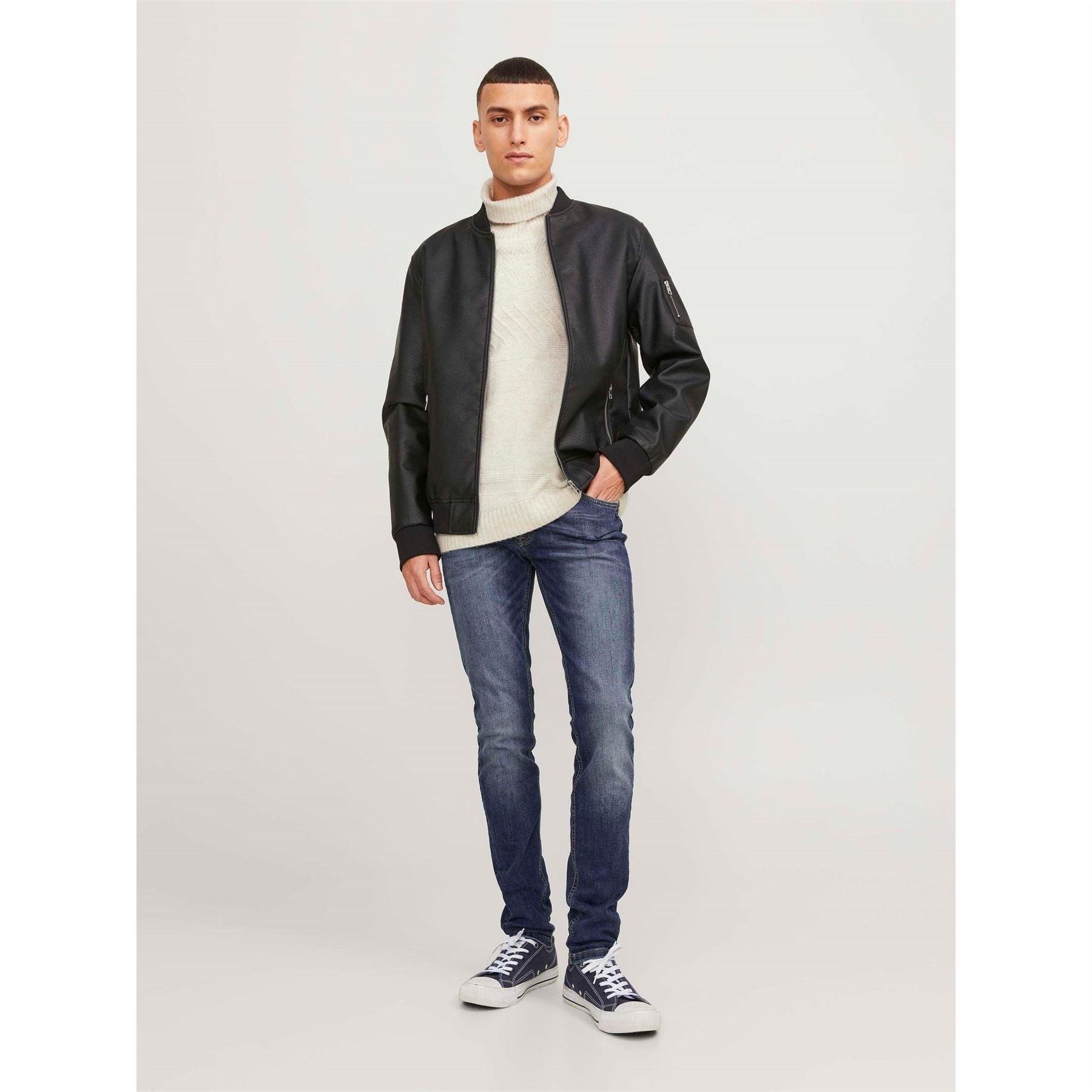 Jack and Jones Liam Five Pocket Skinny Fit Jeans