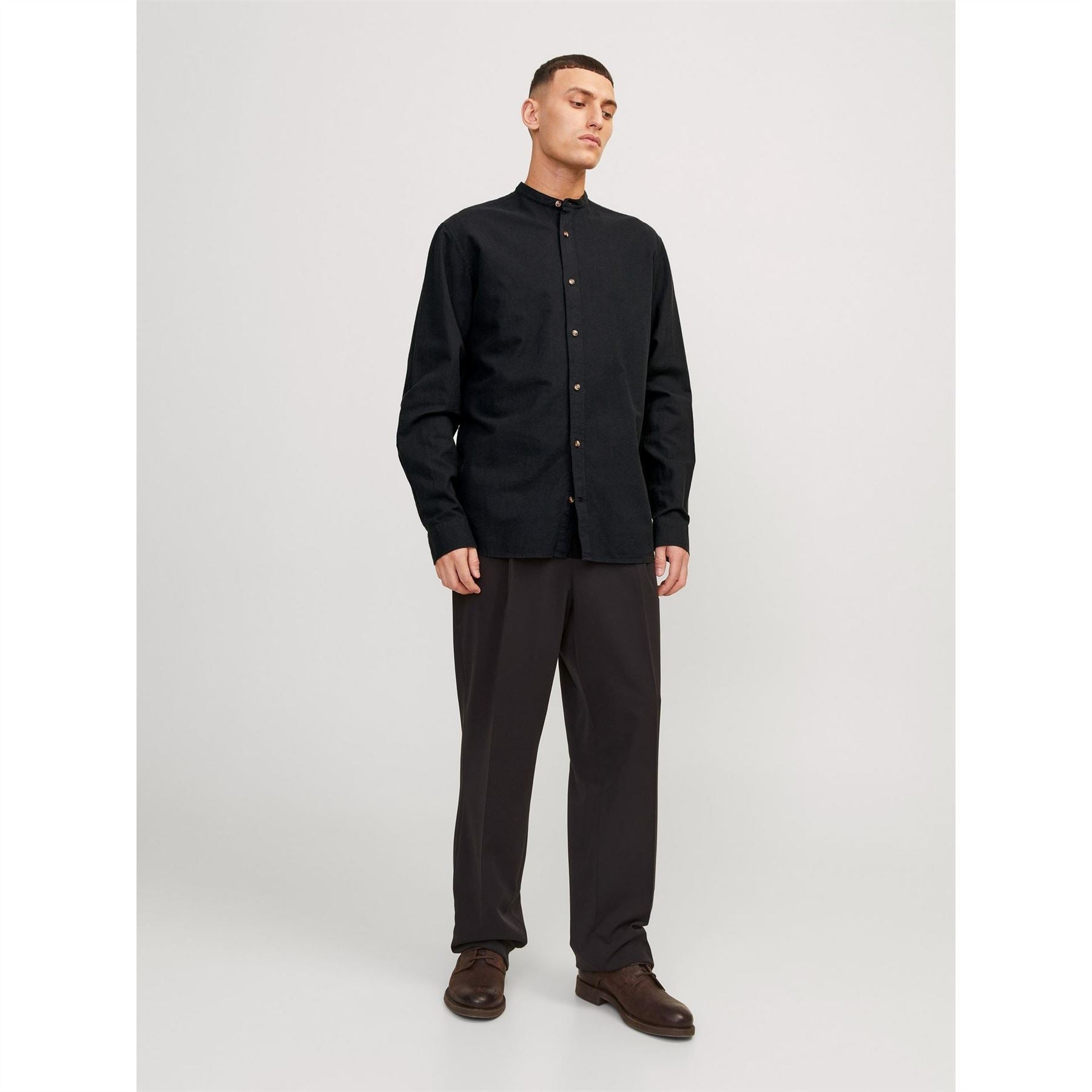 Jack and Jones Long Sleeve Buttoned Linen Shirt